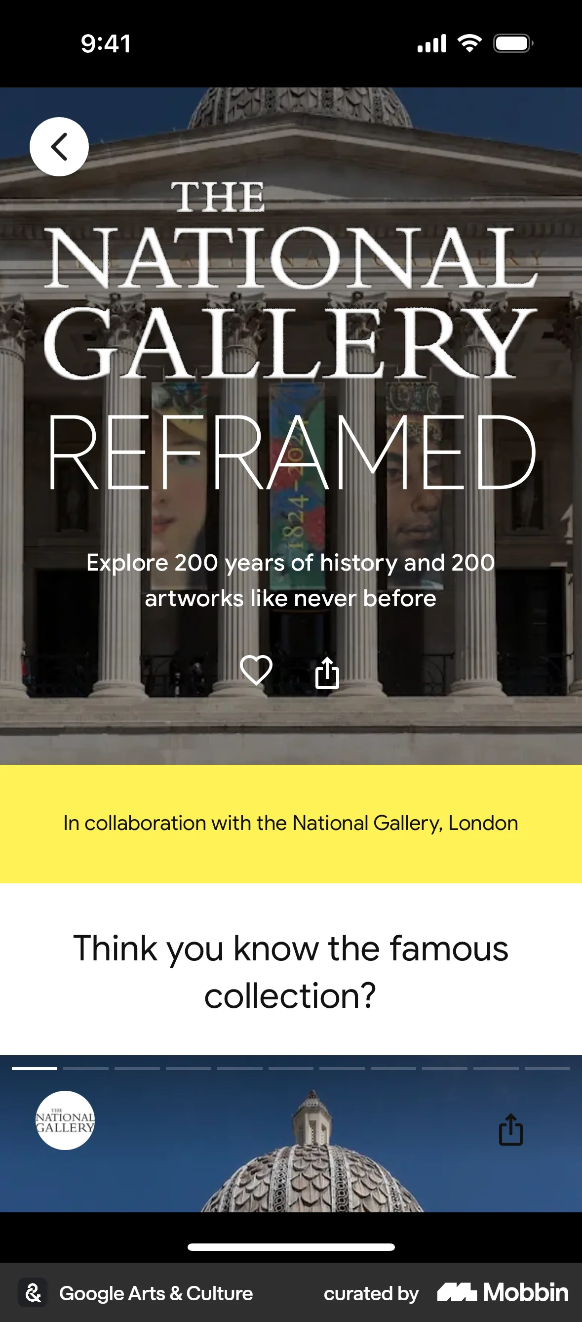 Google Arts & Culture iOS Other Content screen