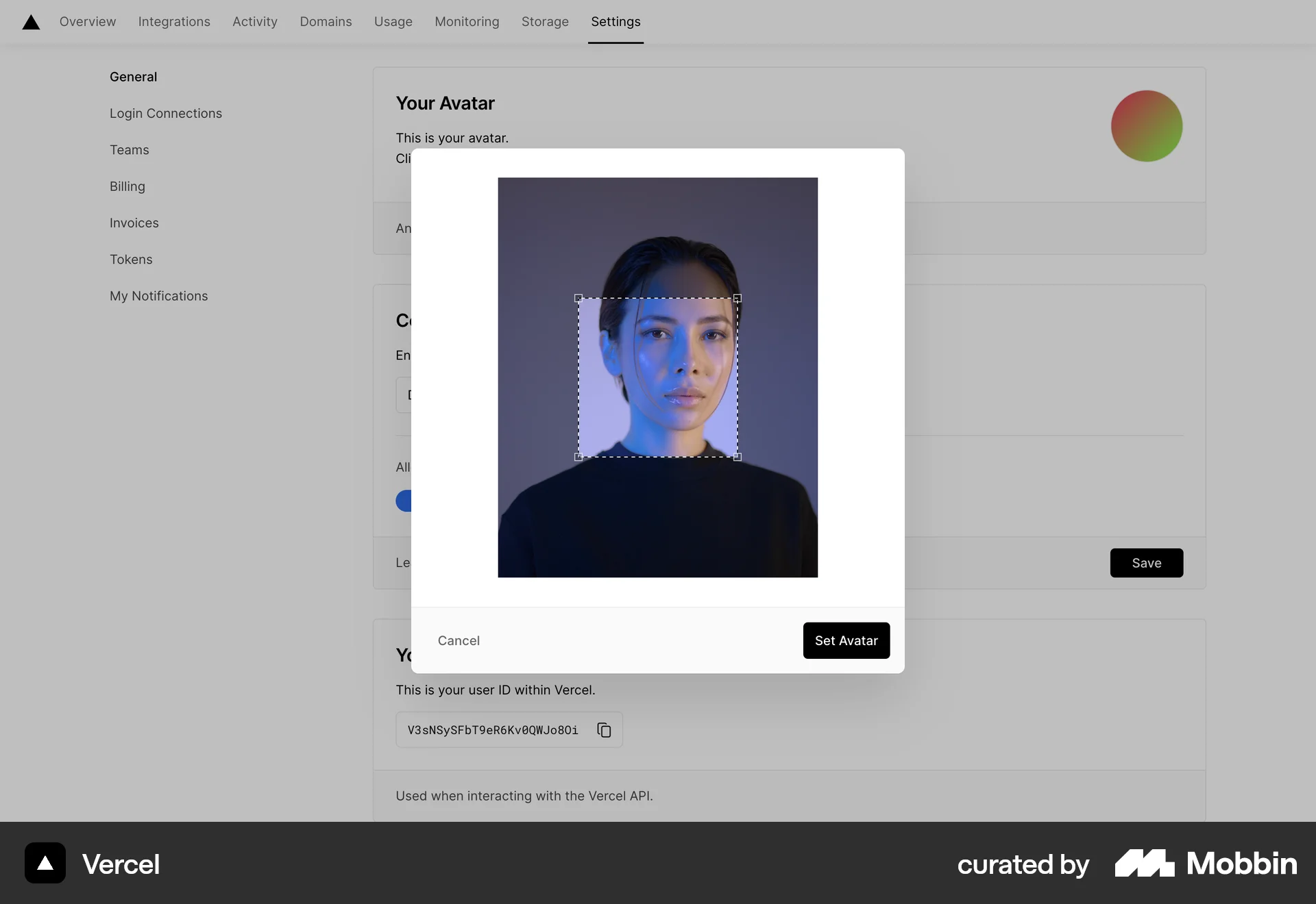 Vercel Web Media Editor screen