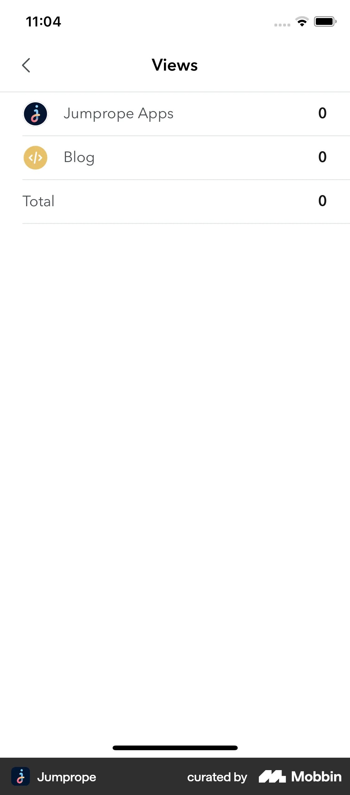 Jumprope iOS Photo & Video App screen