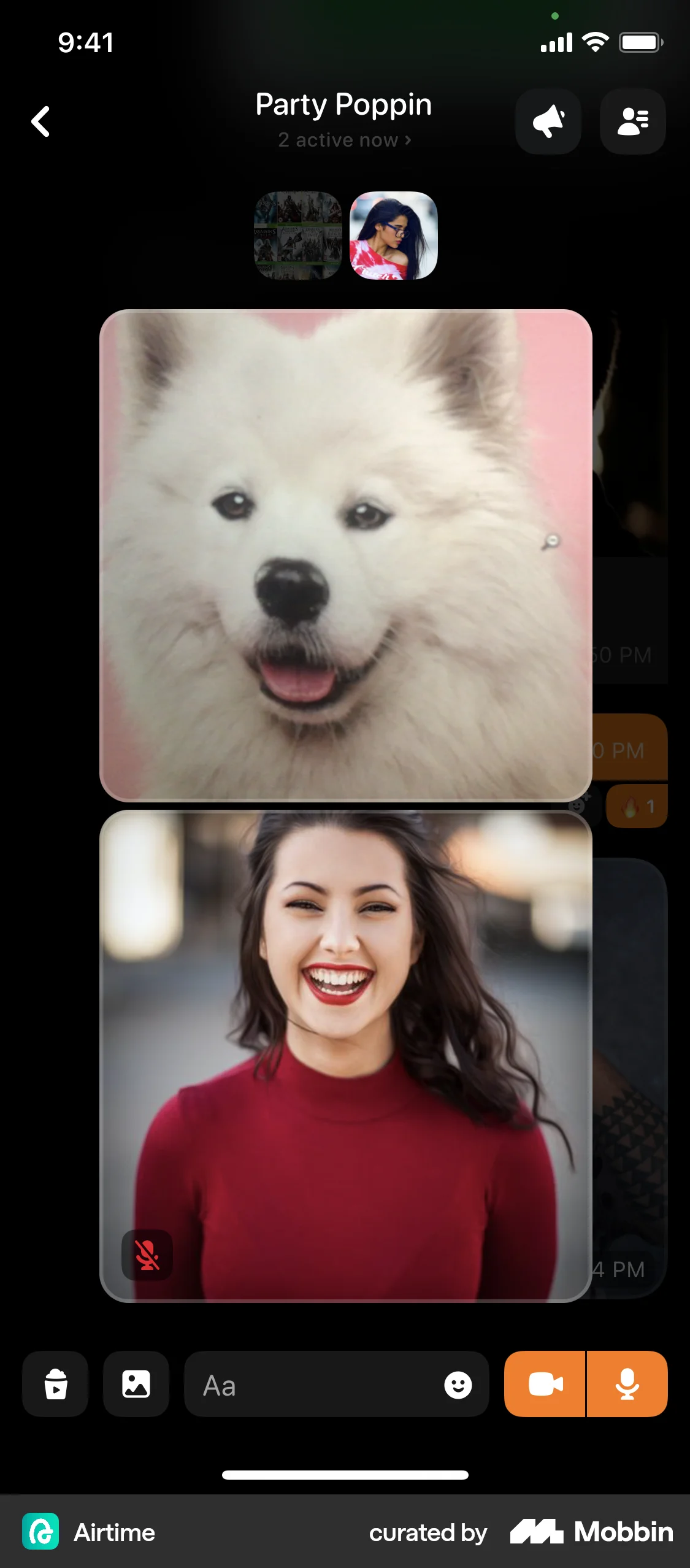 Airtime iOS Groups & Community screen