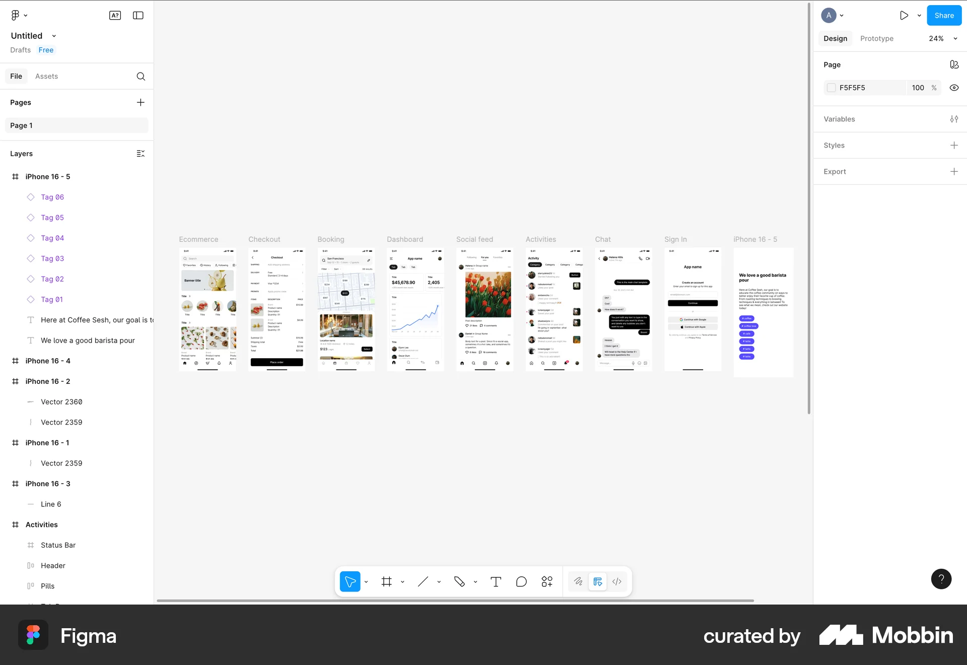 Figma Web Multi-Column Layout screen