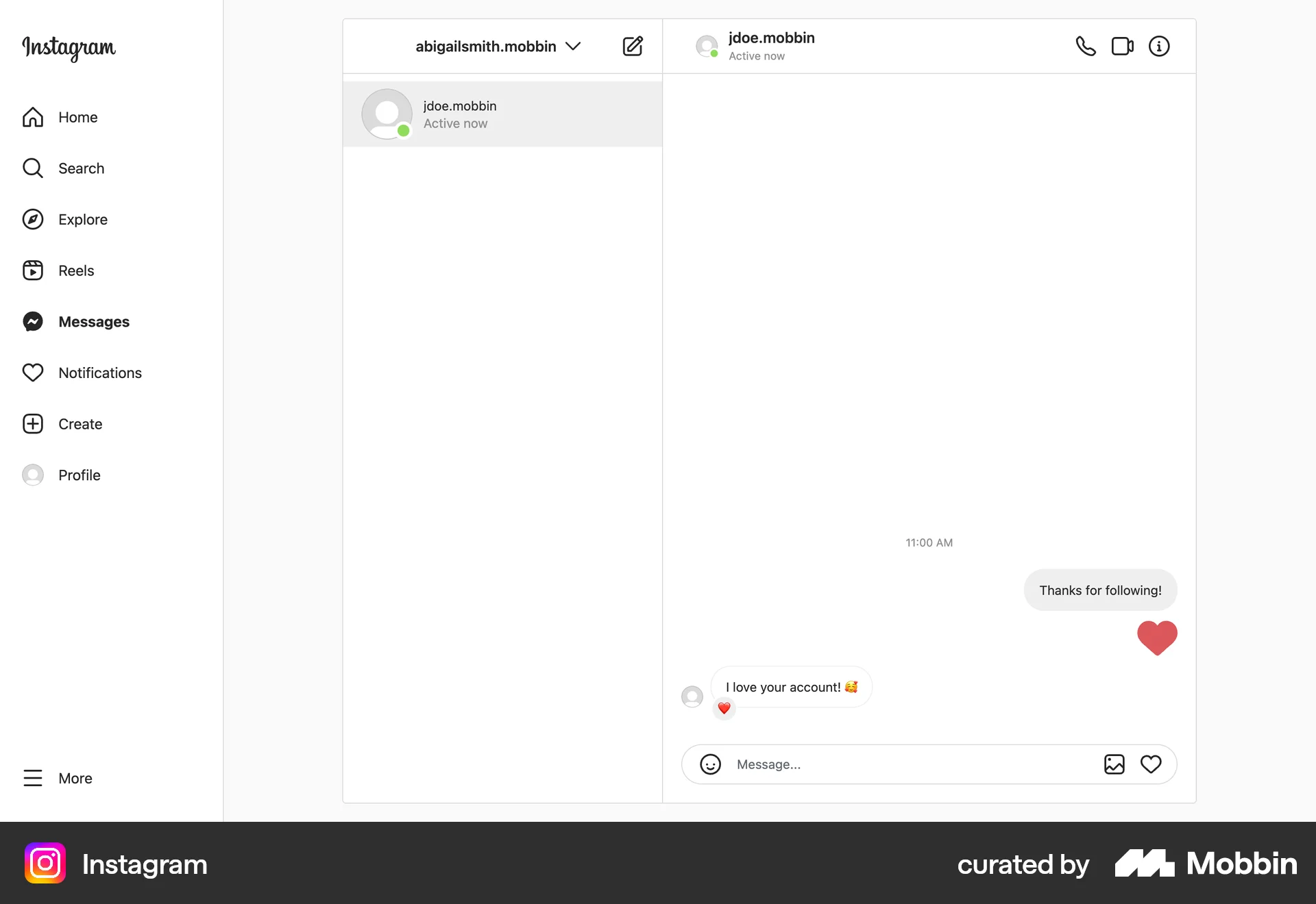 Instagram Web Like & Upvote screen