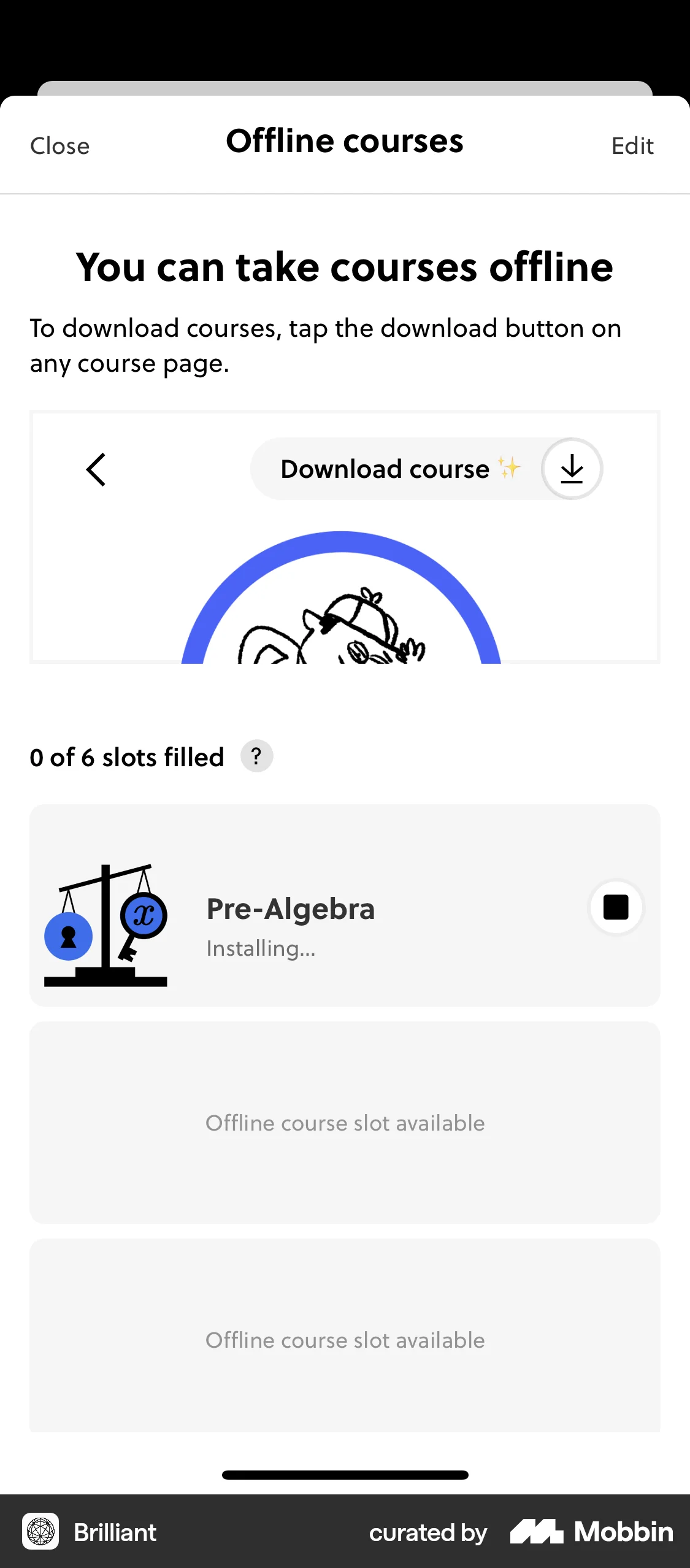 Brilliant iOS Upload & Download screen