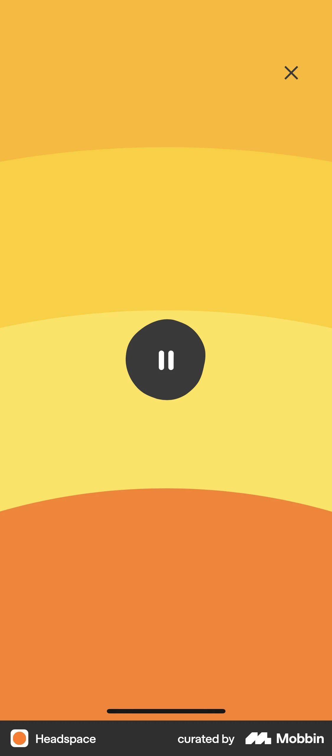 Headspace iOS Audio Player screen