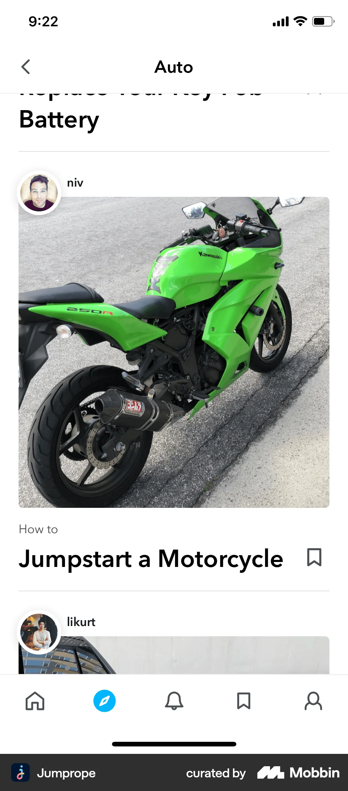 Jumprope iOS Photo & Video App screen