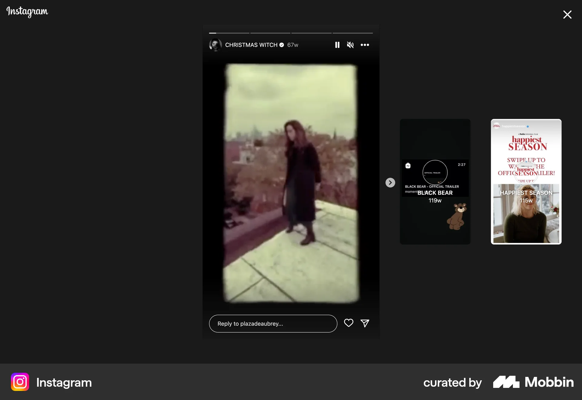 Instagram Web Stories screen