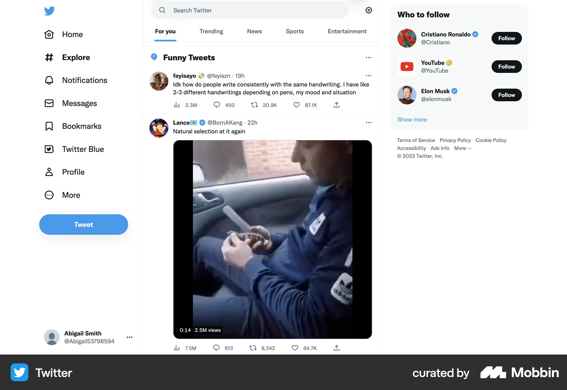 X Web Browse & Discover screen