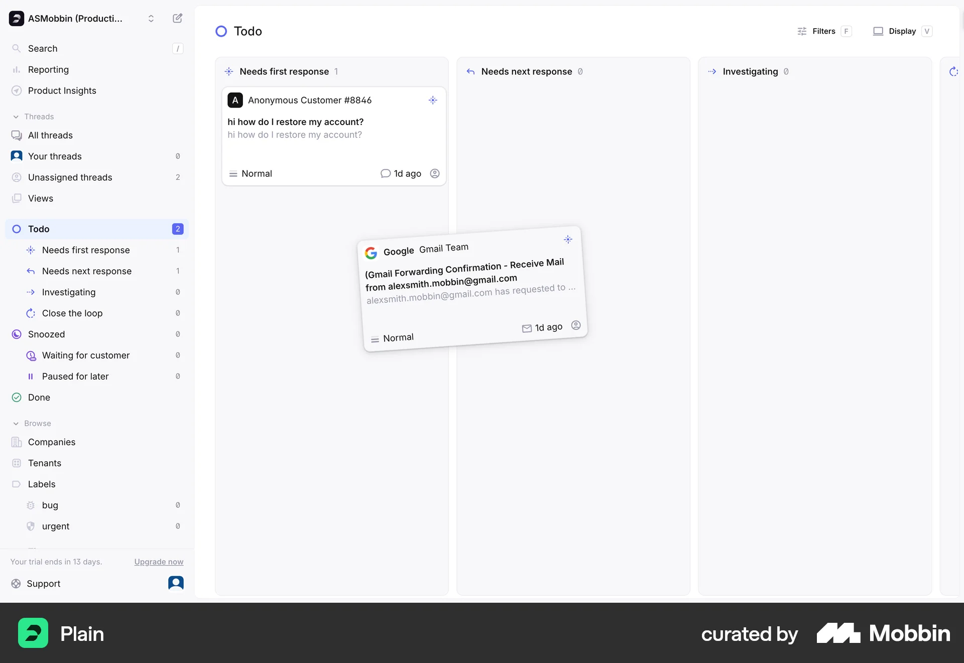 Plain Web Move screen
