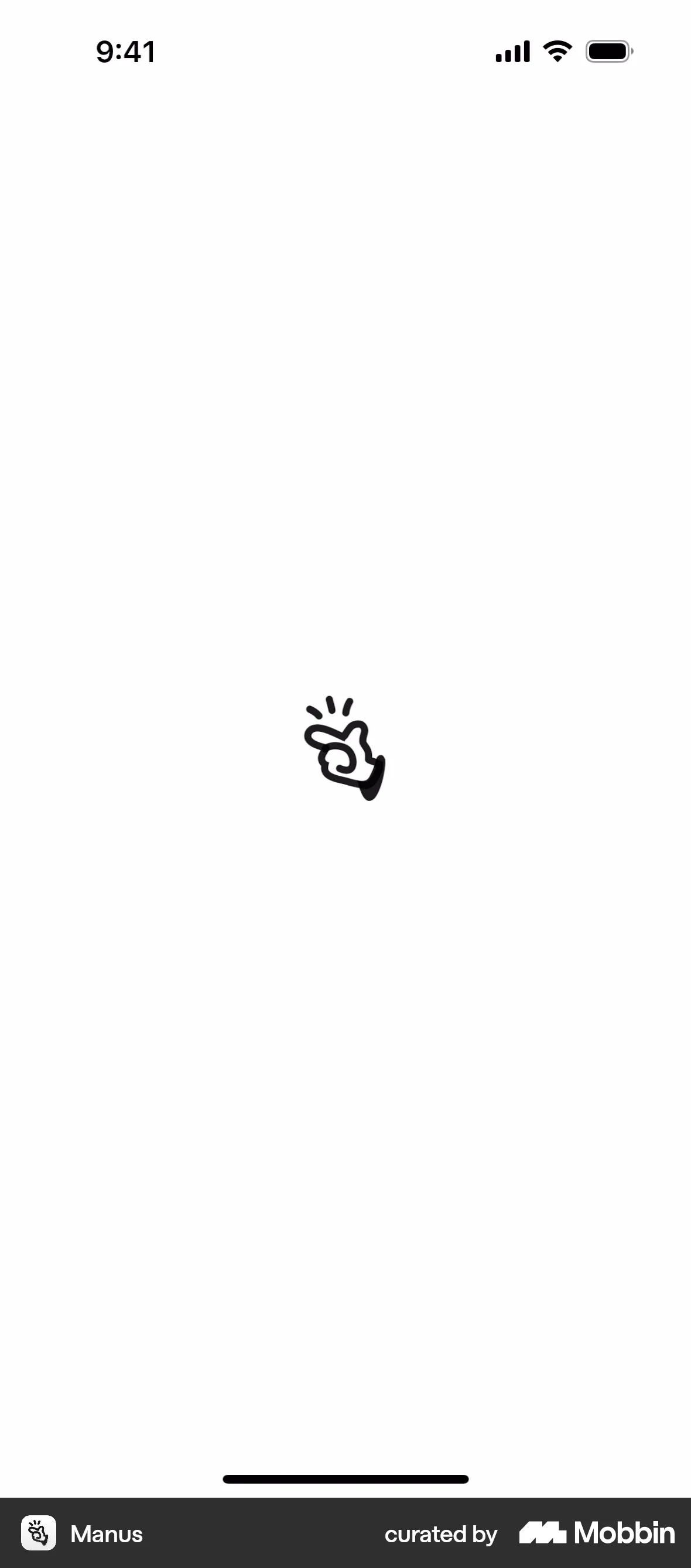 Manus iOS Mobile App Design screen