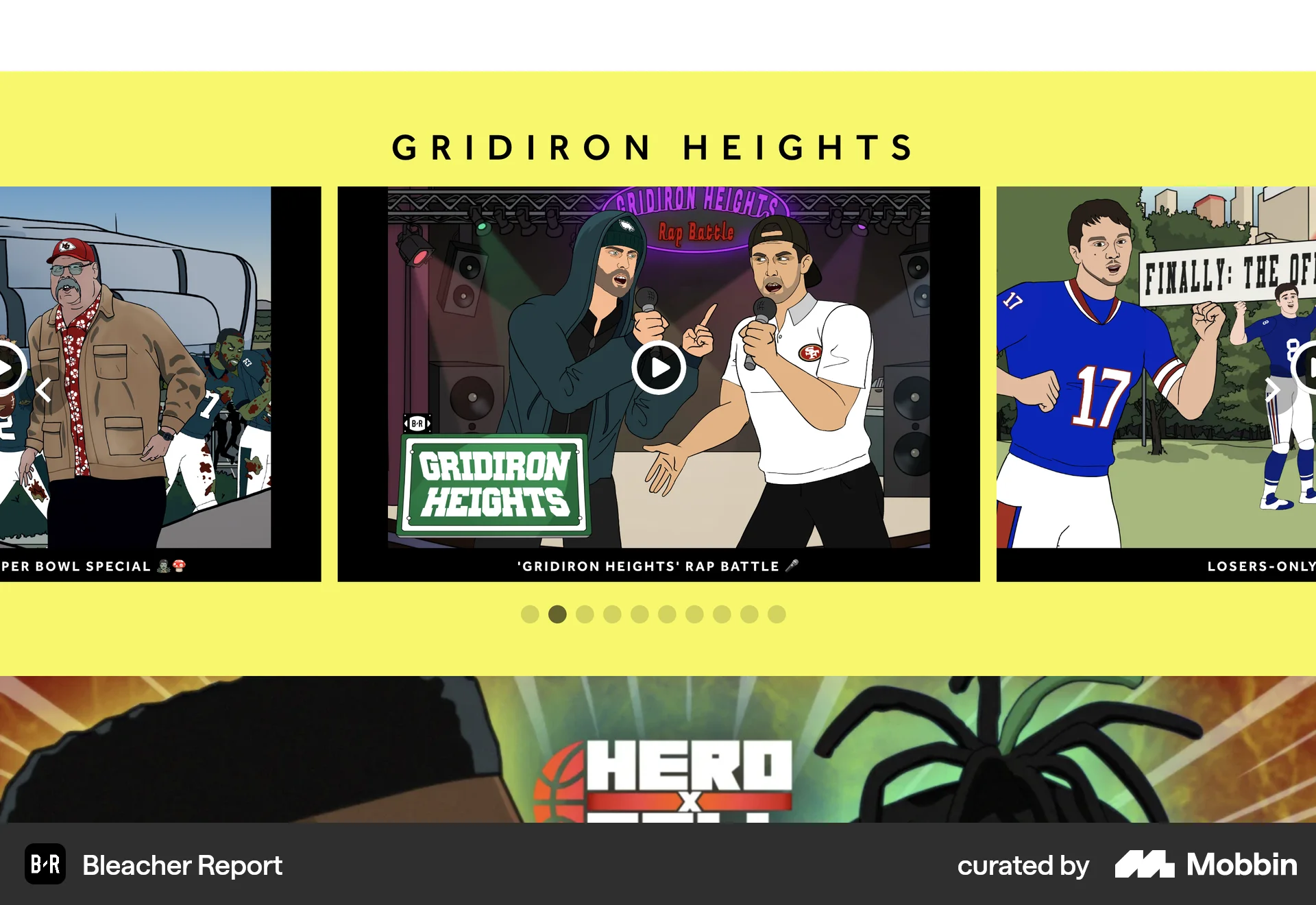Bleacher Report Web Sports App screen