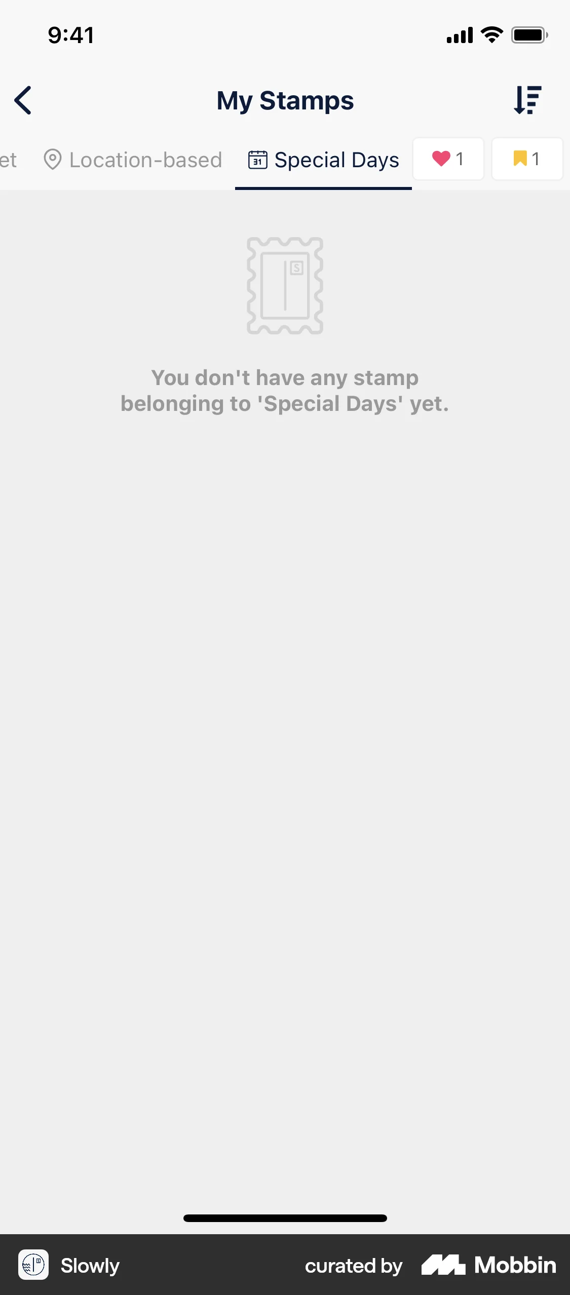 Slowly iOS Achievements & Awards screen