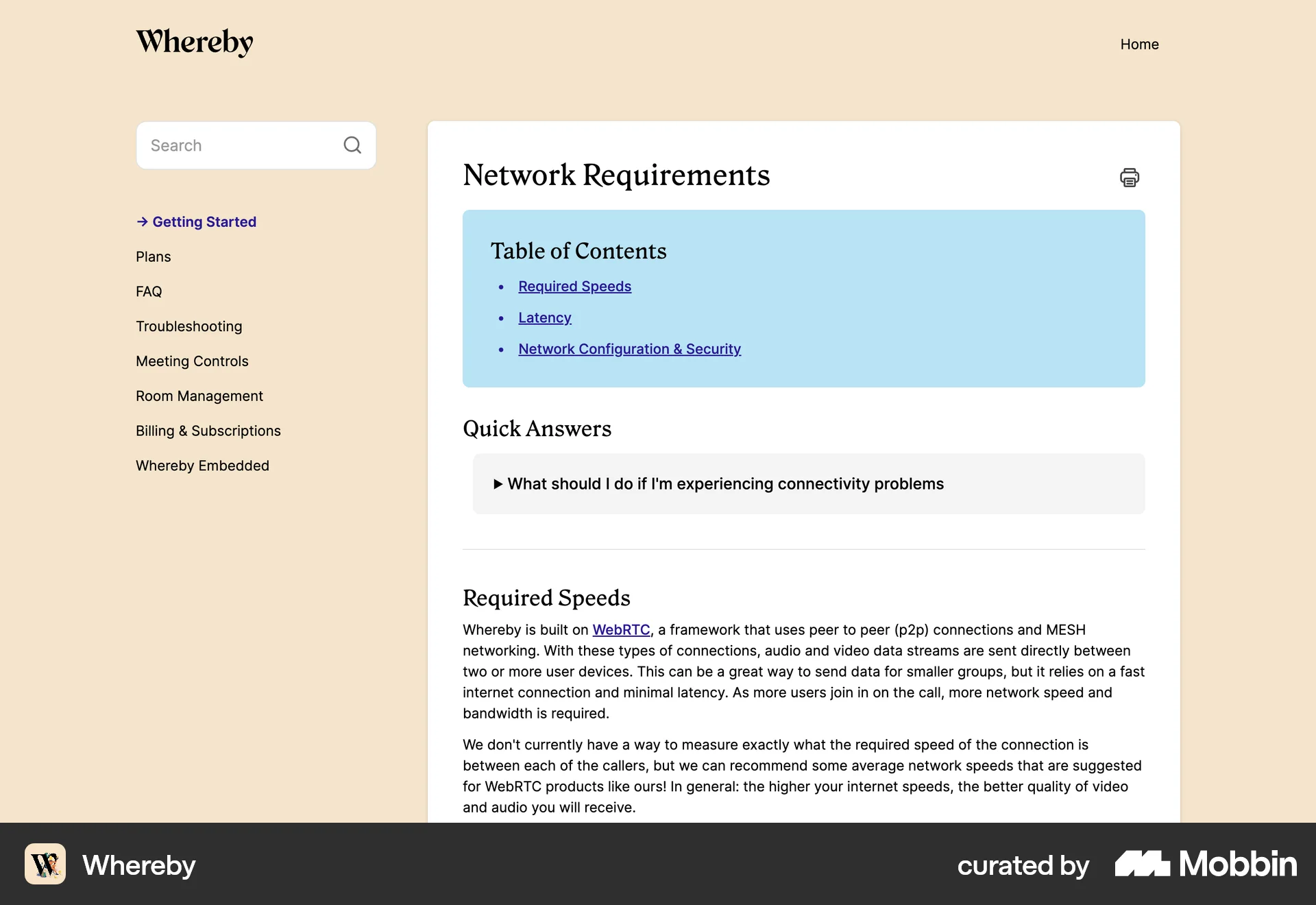 Whereby Web Article Detail screen