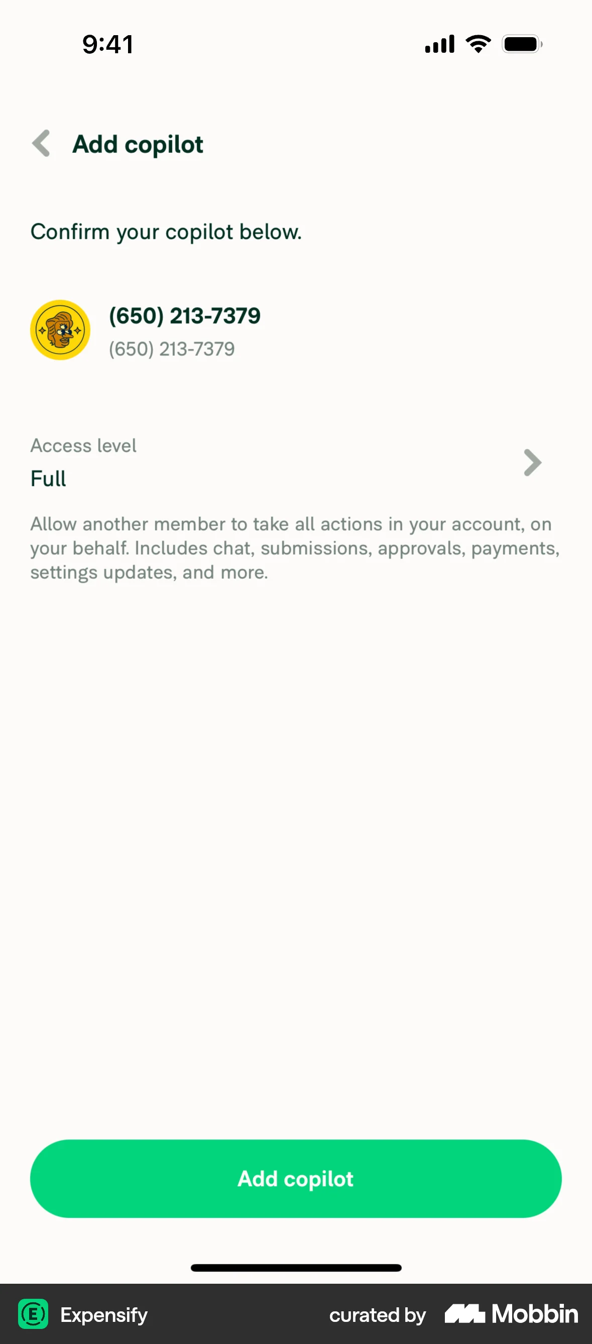 Expensify iOS Invite Teammates screen