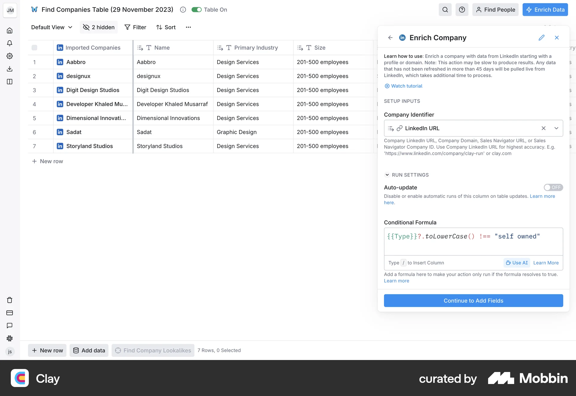 Clay Web Code Editor screen