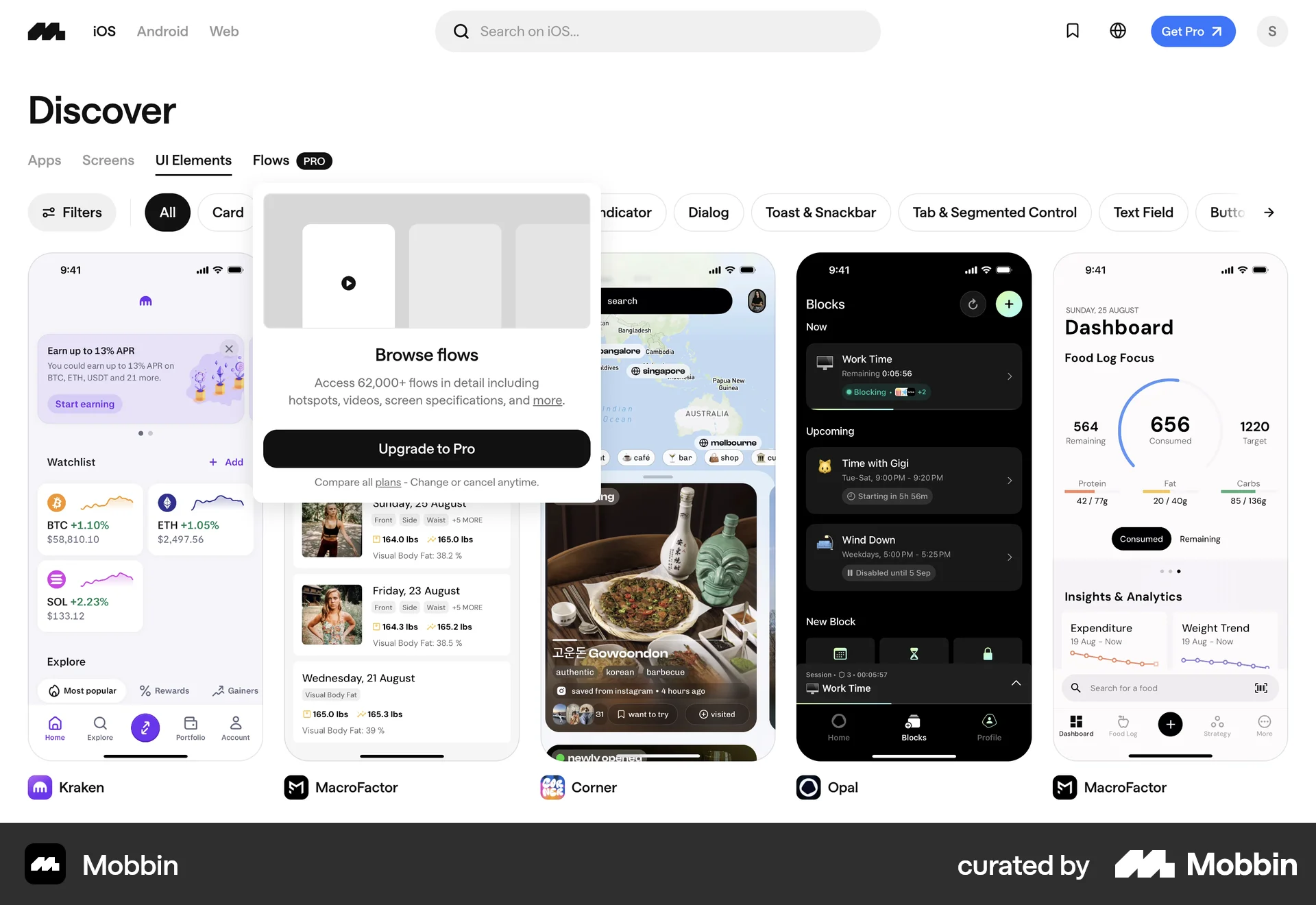 Mobbin Web Subscription & Paywall screen