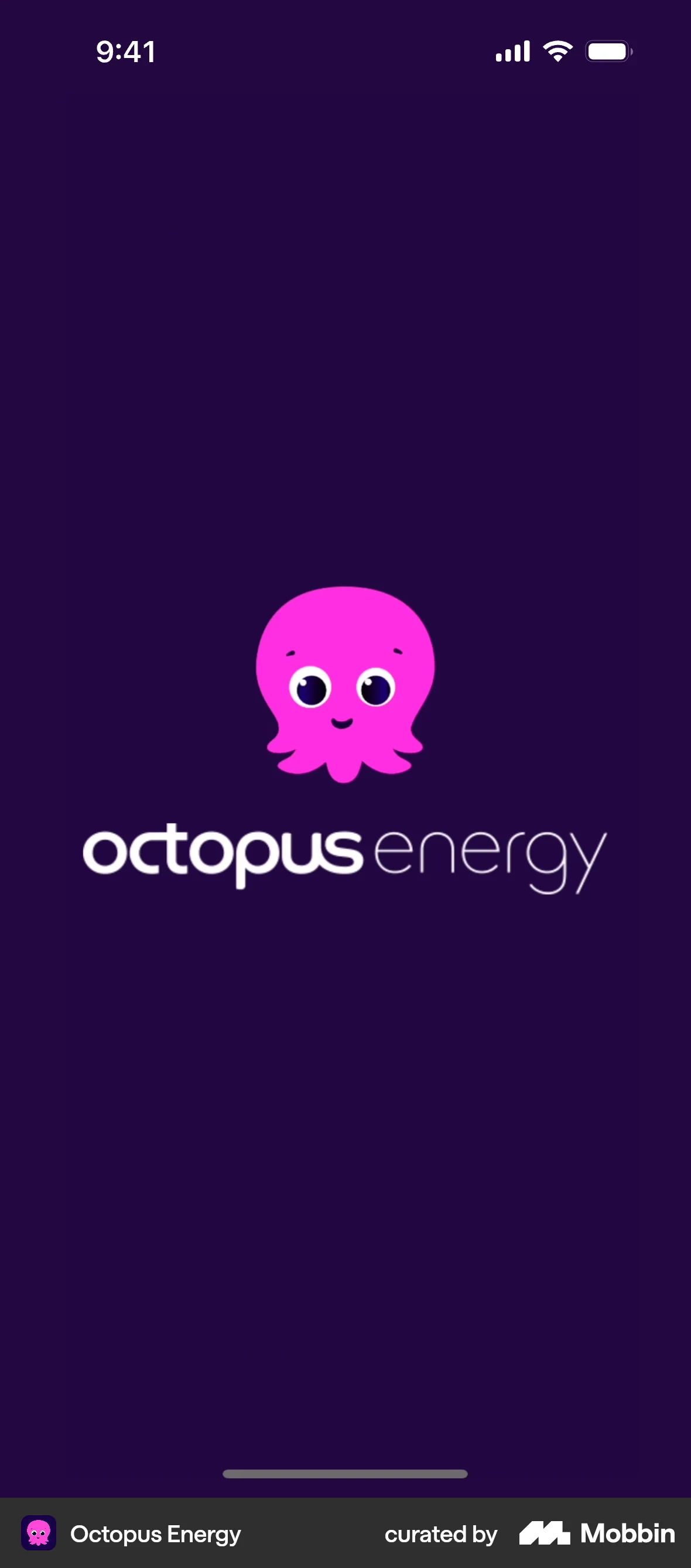 Octopus Energy iOS Splash Screen screen