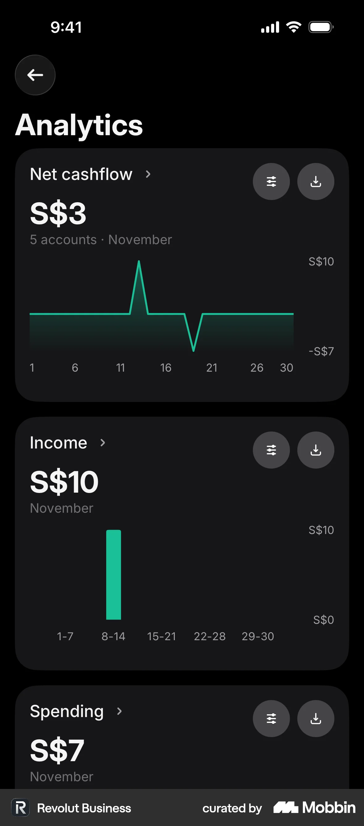 Revolut Business iOS Mobile App Design screen