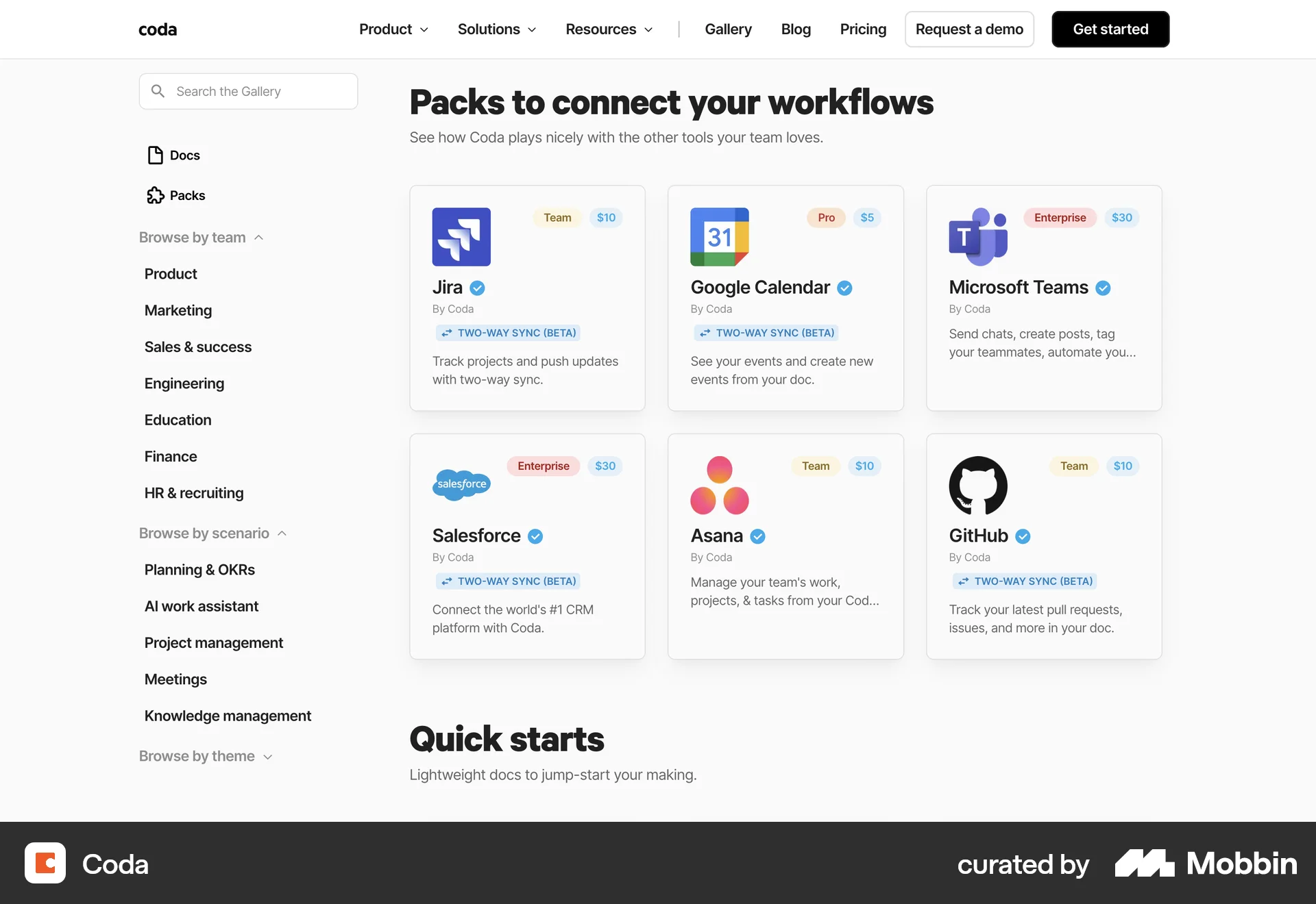 Coda Web screen containing Badge UI element