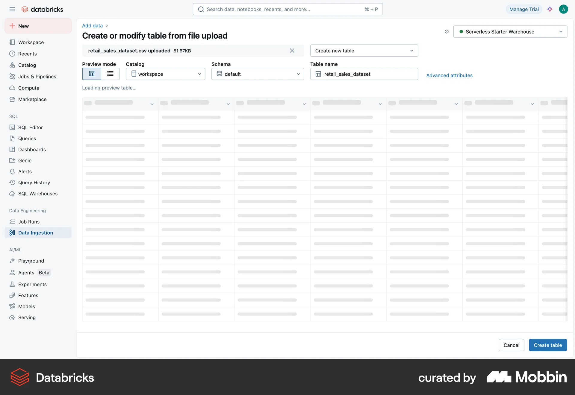 Databricks Web Loading screen