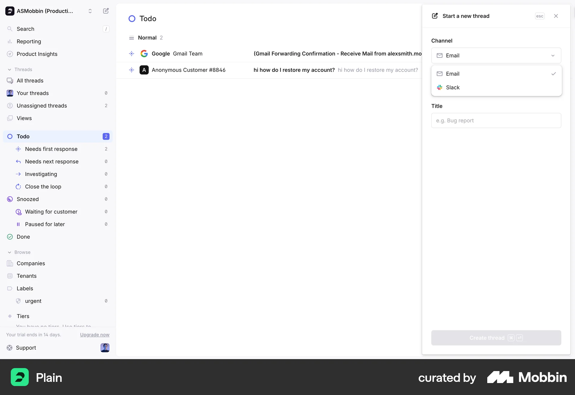 Plain Web screen containing Select UI element
