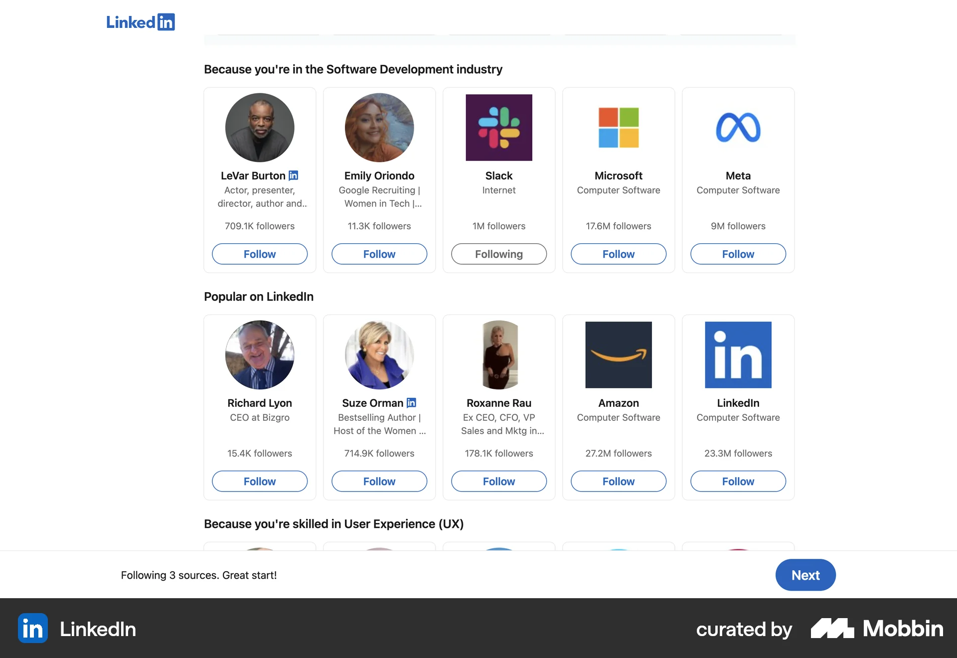 LinkedIn Web Jobs & Recruitment App screen