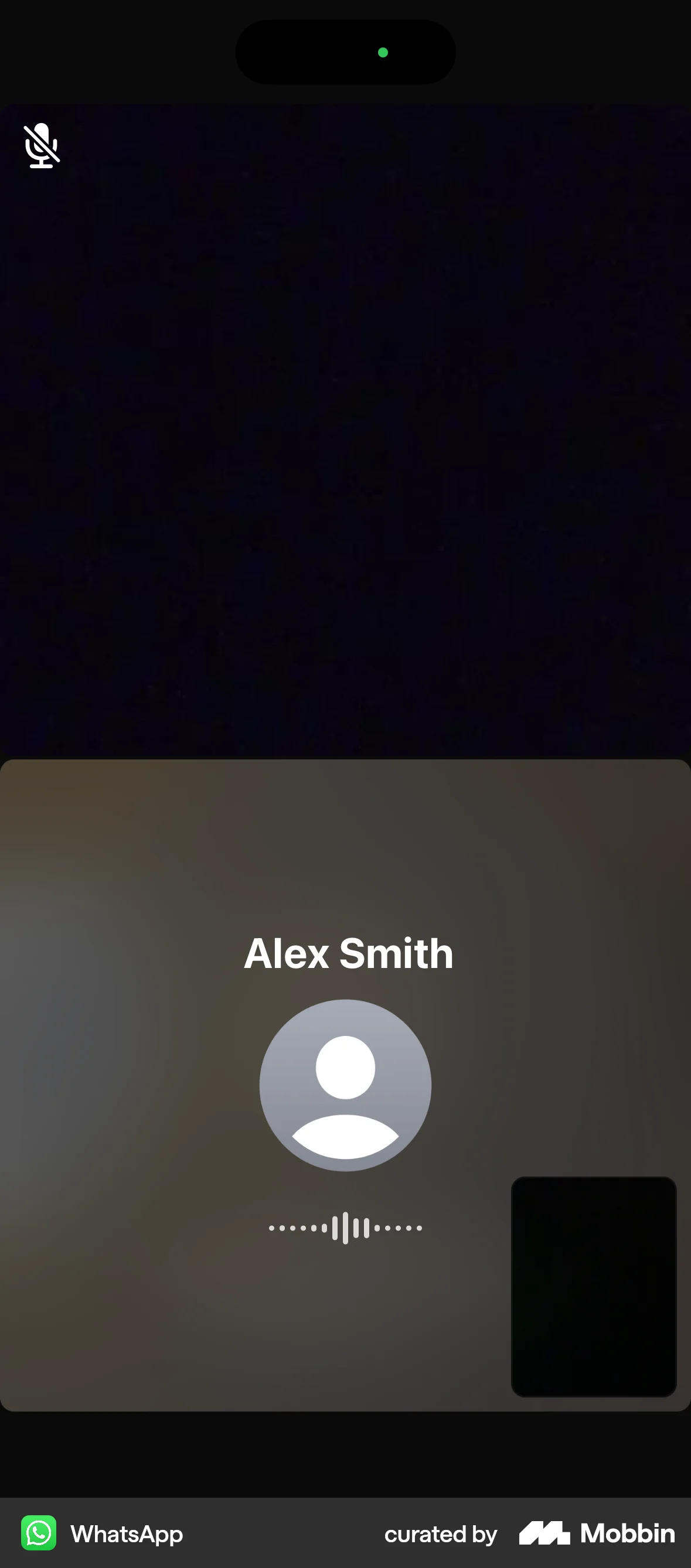 WhatsApp iOS Call screen