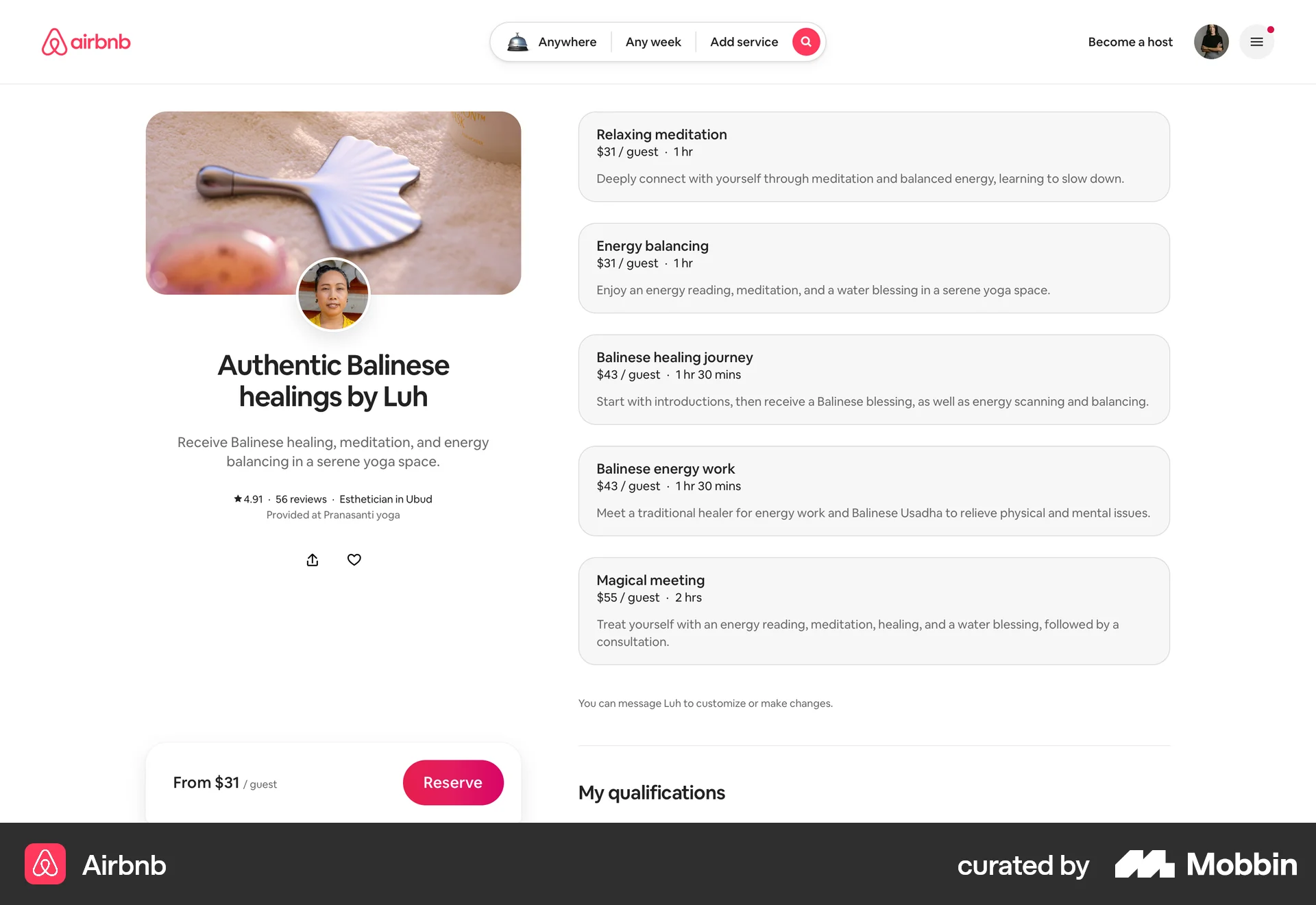Airbnb Web Real Estate App screen