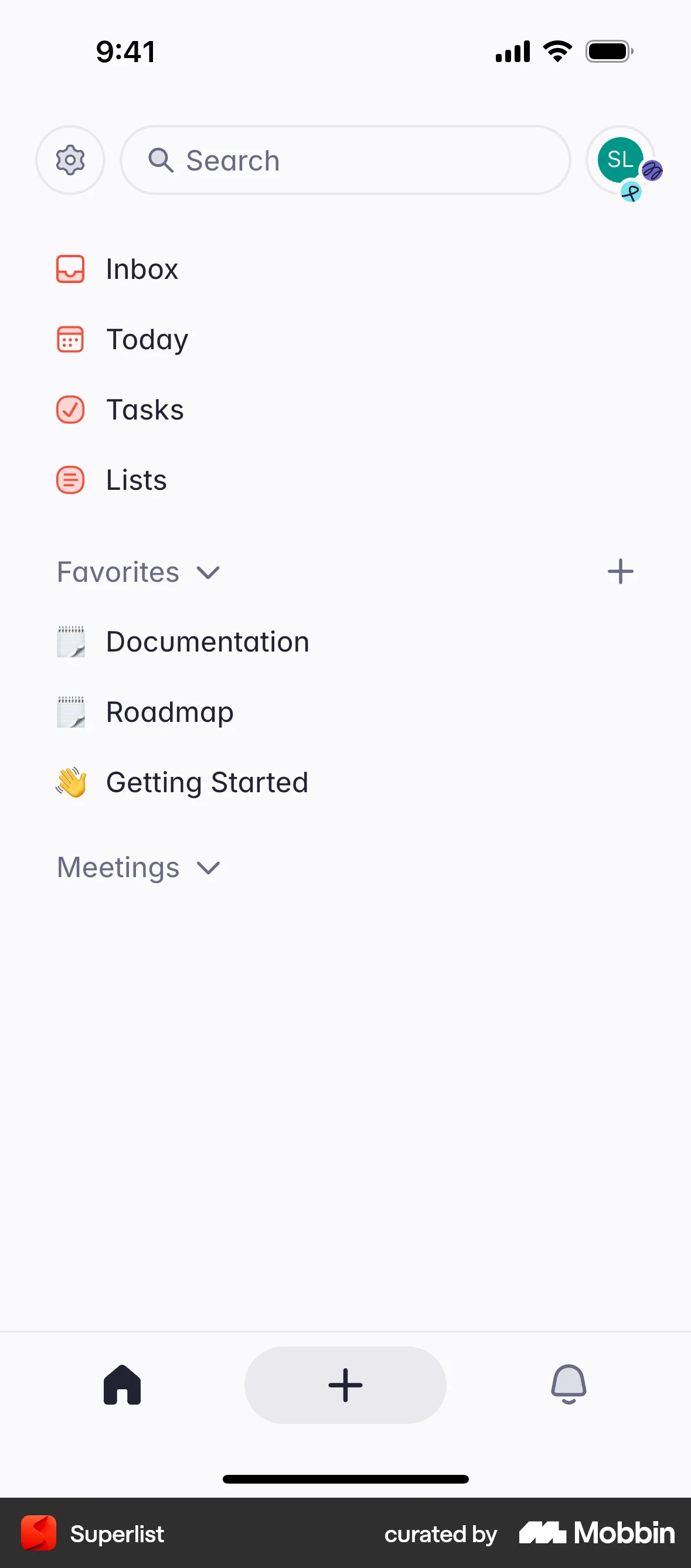Superlist iOS screen containing Accordion UI element