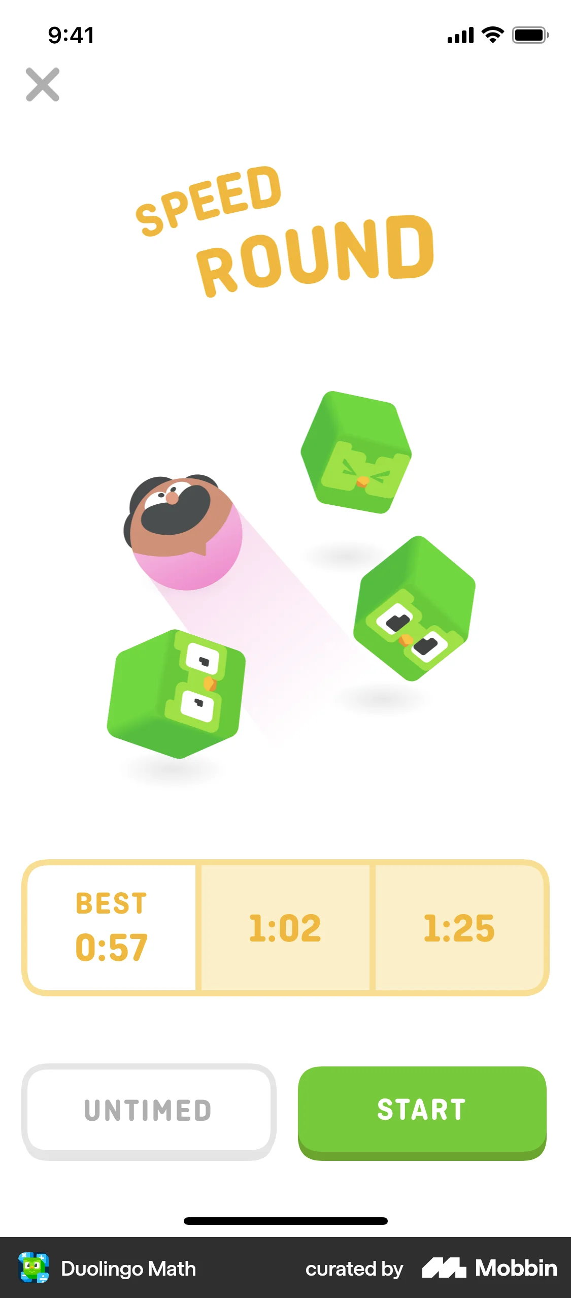 Duolingo Math iOS Game UI screen