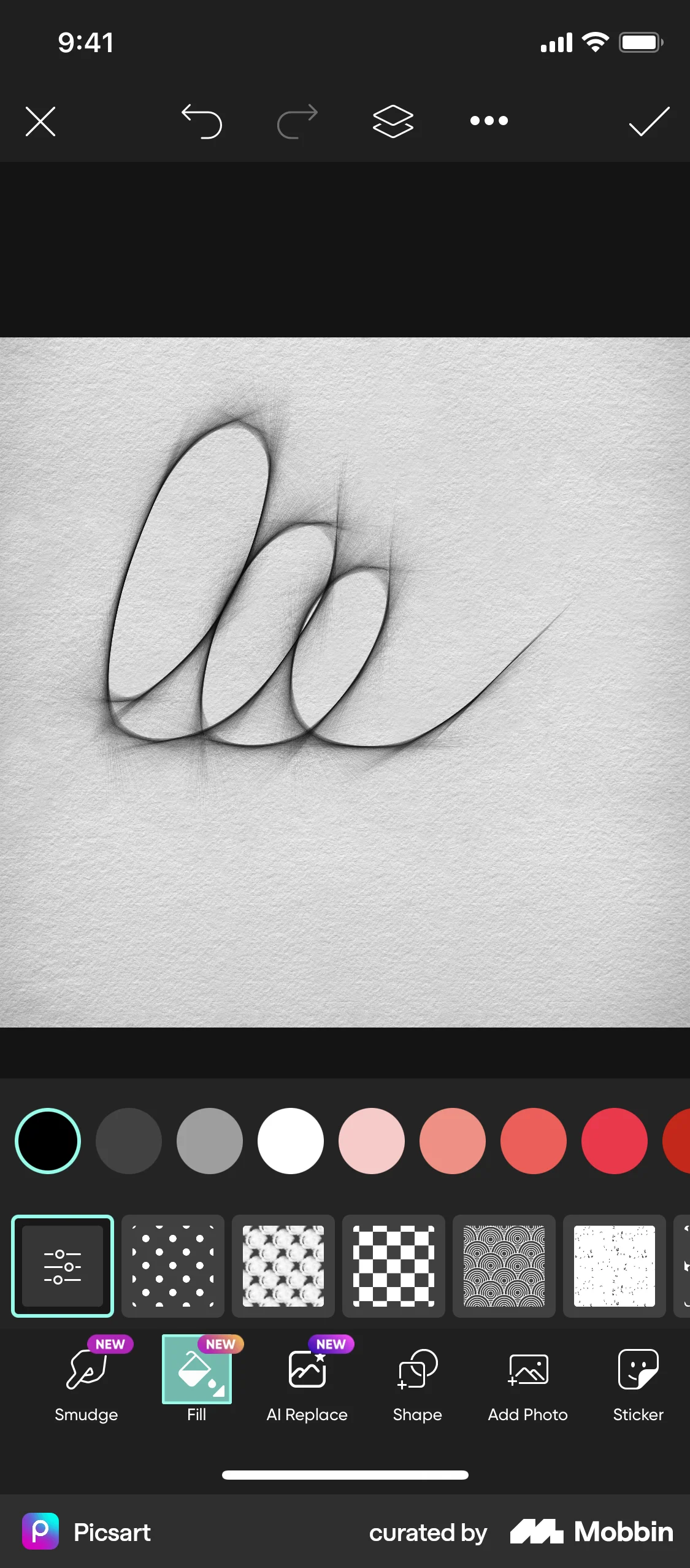 Picsart iOS Media Editor screen