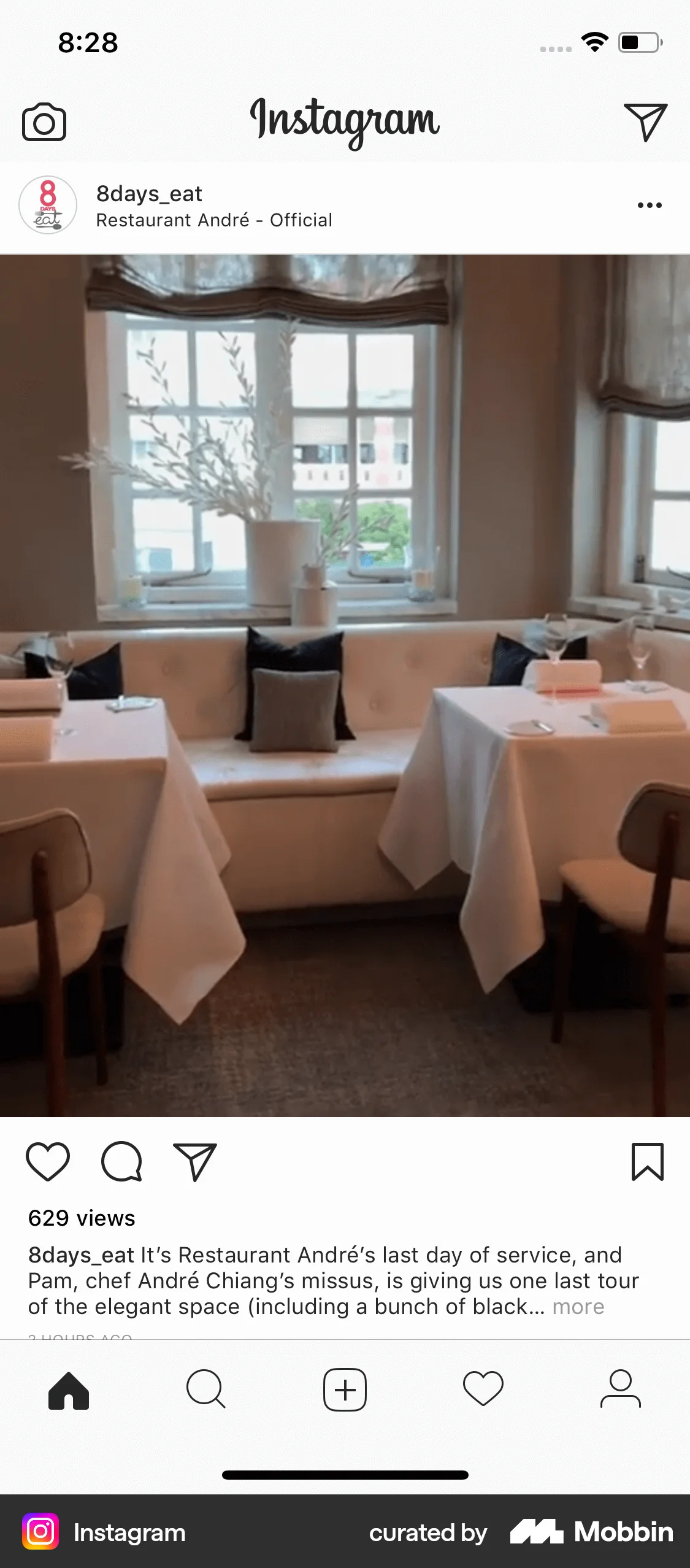 Instagram iOS Post Detail screen