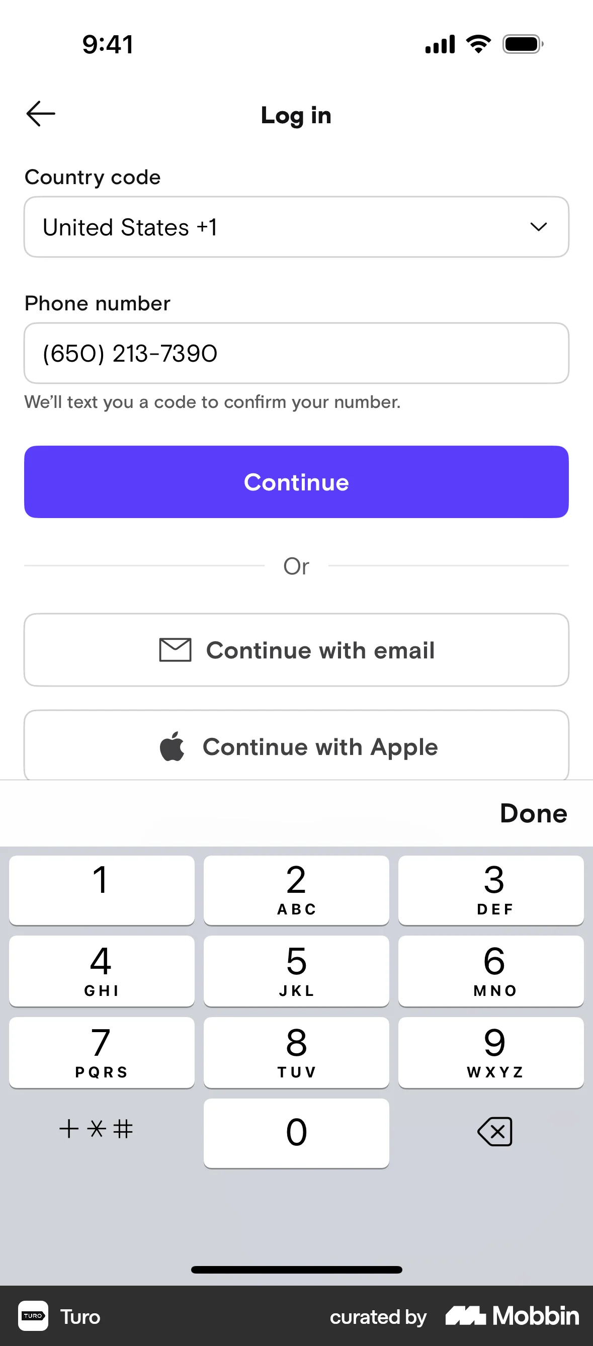 Turo iOS screen containing Divider UI element