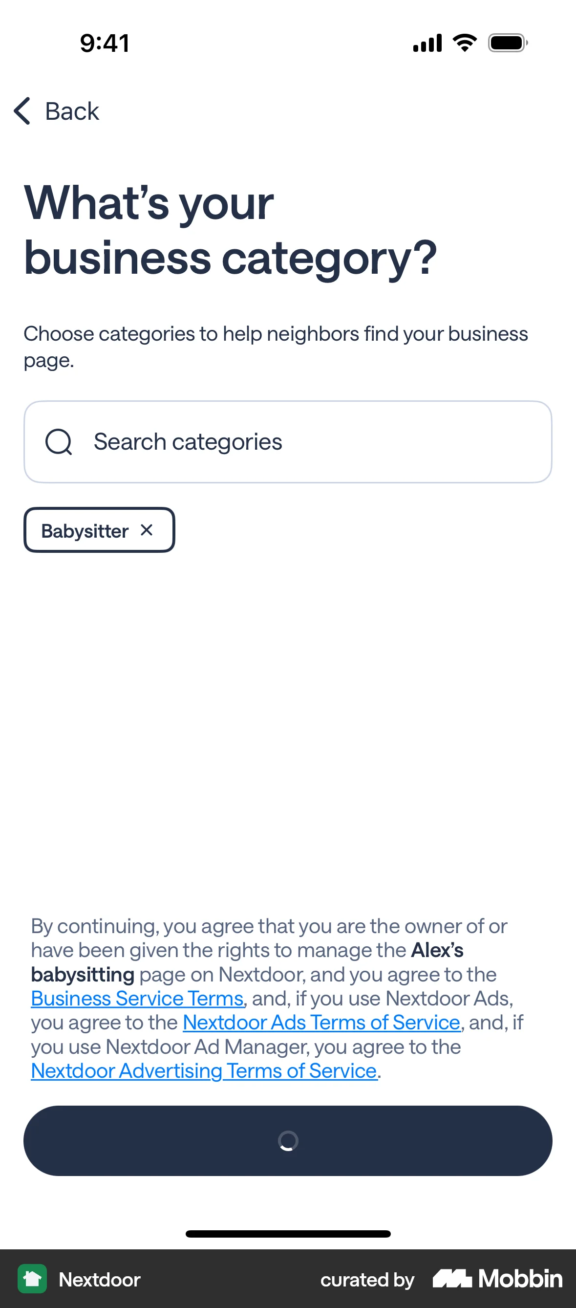 Nextdoor iOS Loading screen