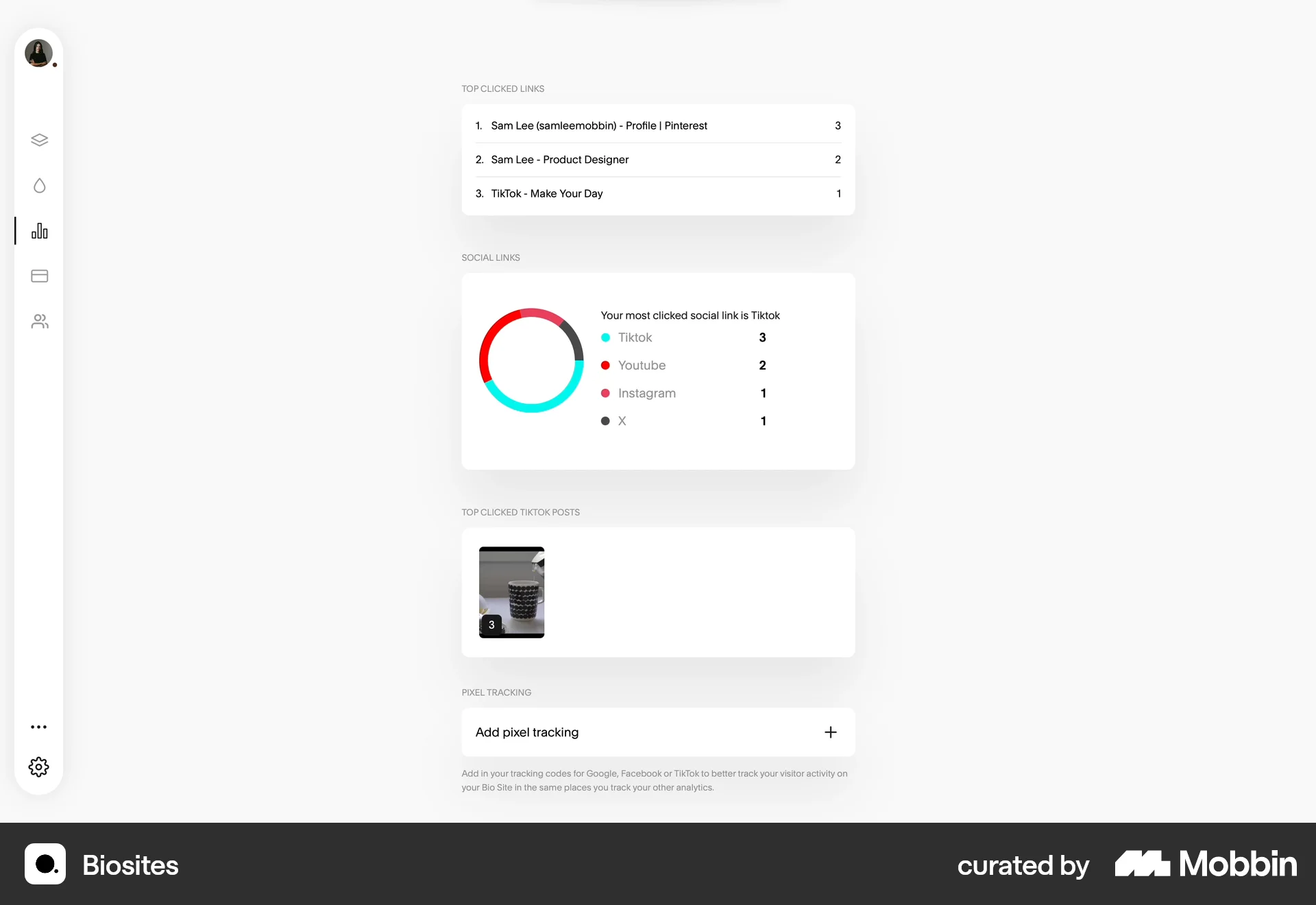 Biosites Web Dashboard screen