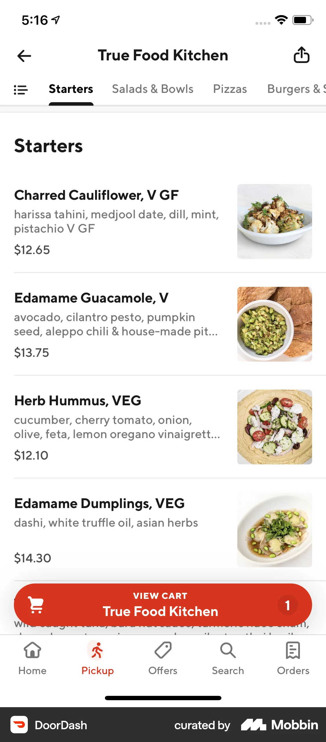 DoorDash iOS Pricing screen