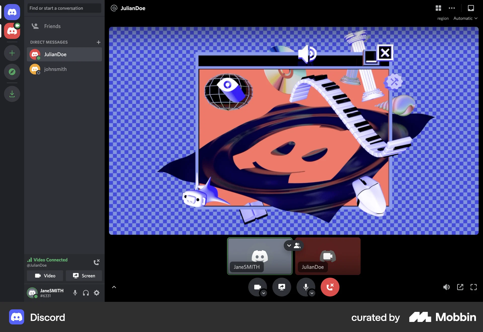Discord Web Call screen