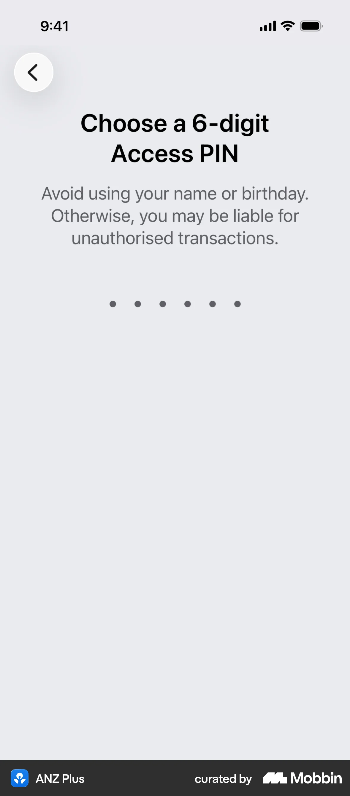 ANZ Plus Onboarding screen
