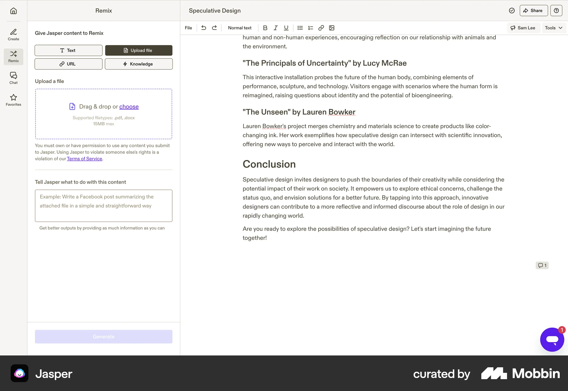 Jasper Web Upload & Download screen