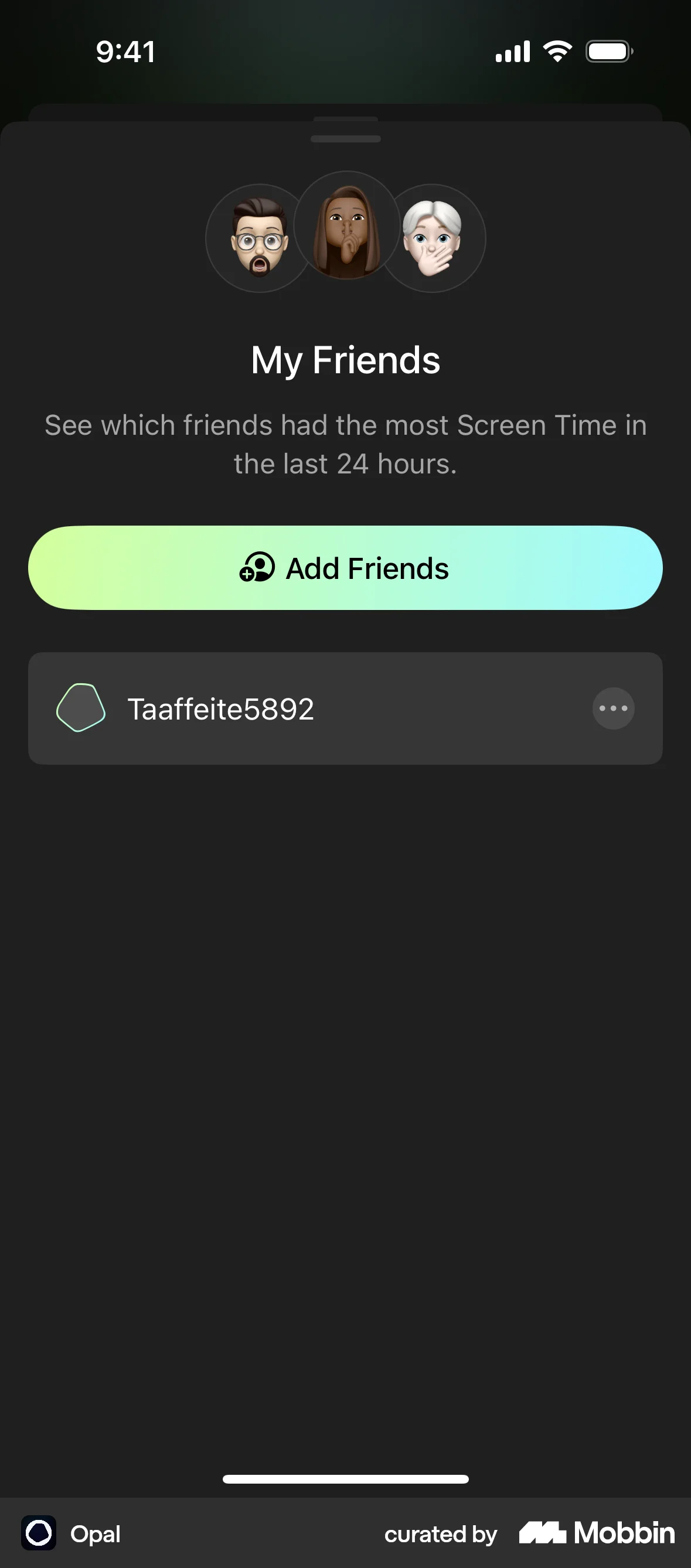 Opal iOS Followers & Following screen