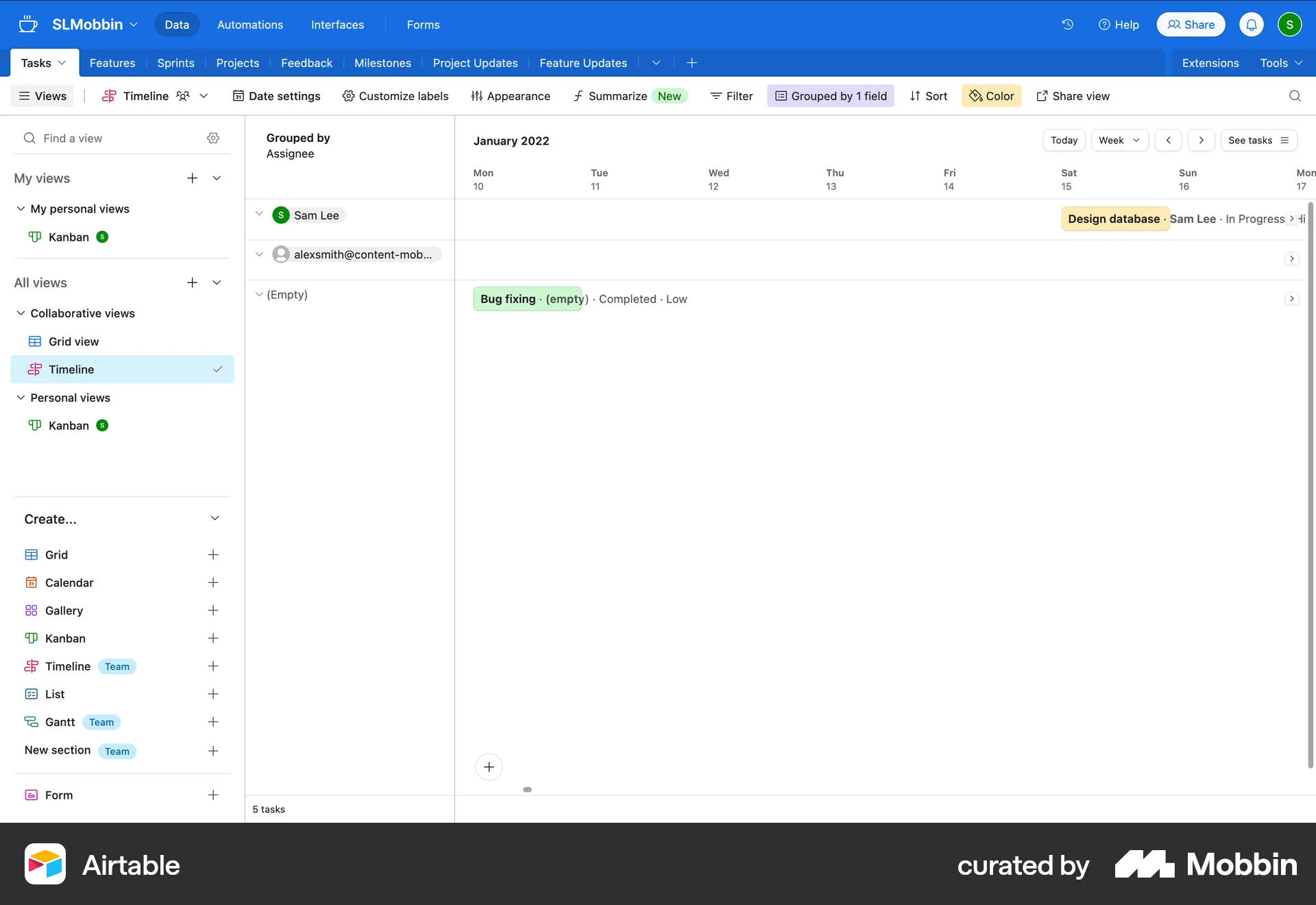 Airtable Web screen containing Pagination UI element