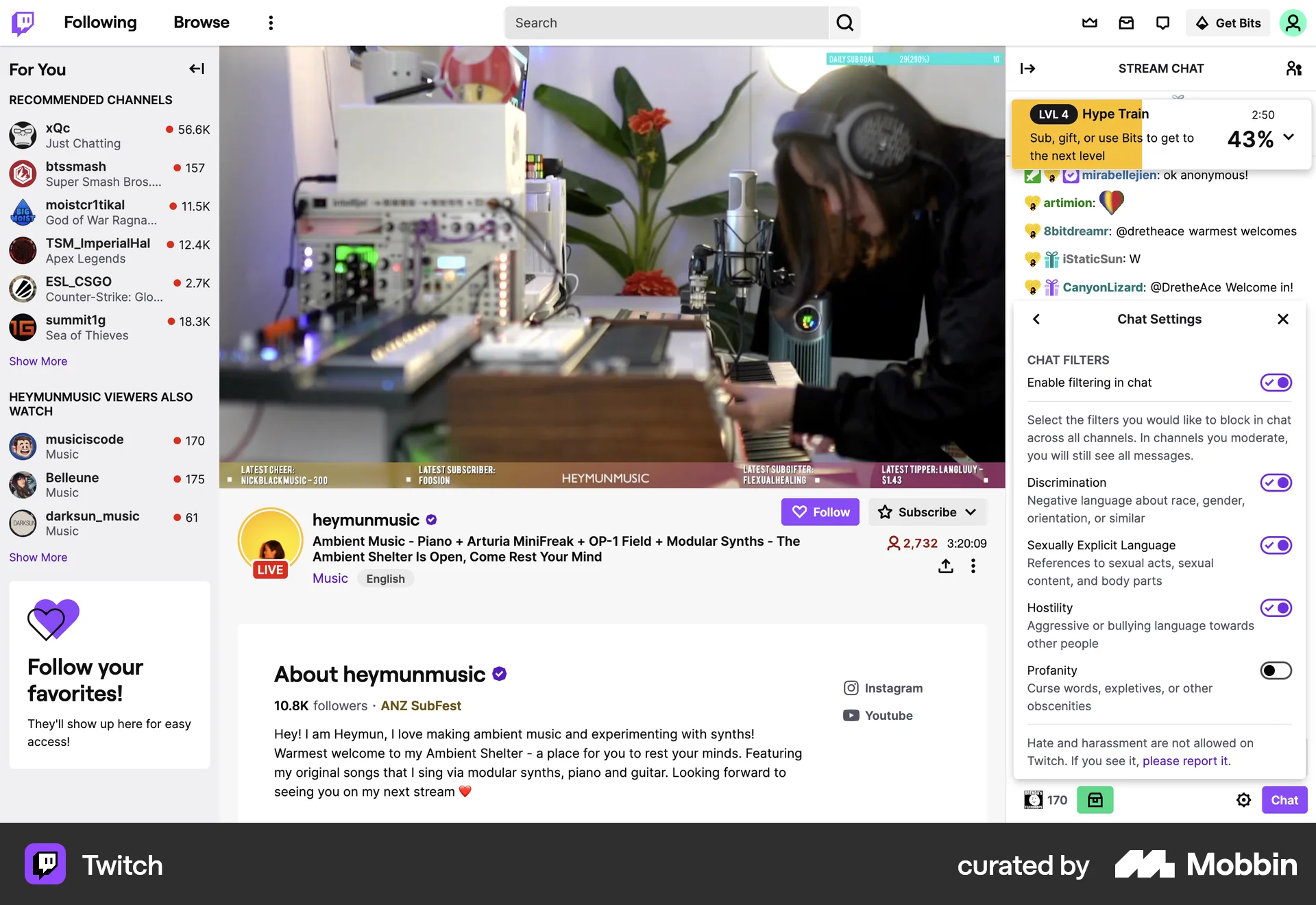 Twitch Web Edit screen