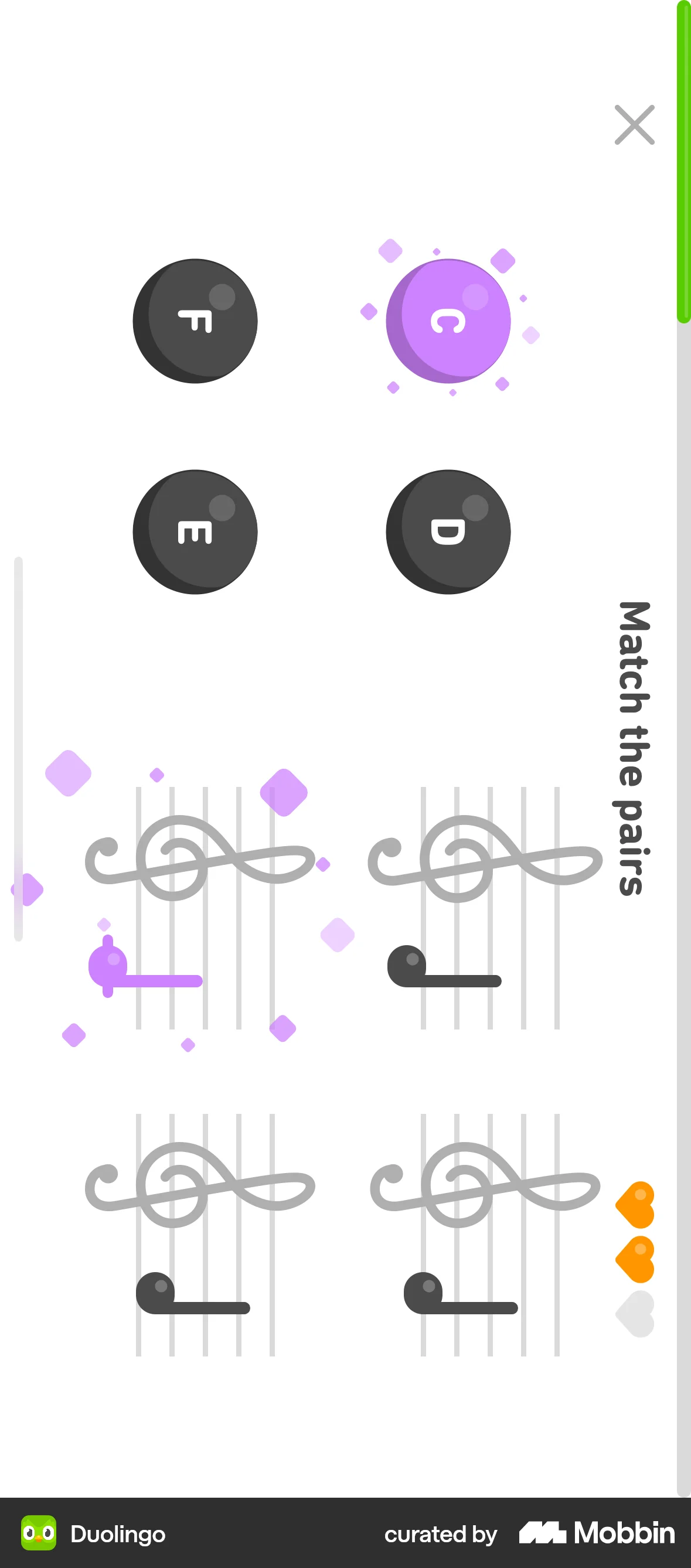 Duolingo iOS Game UI screen