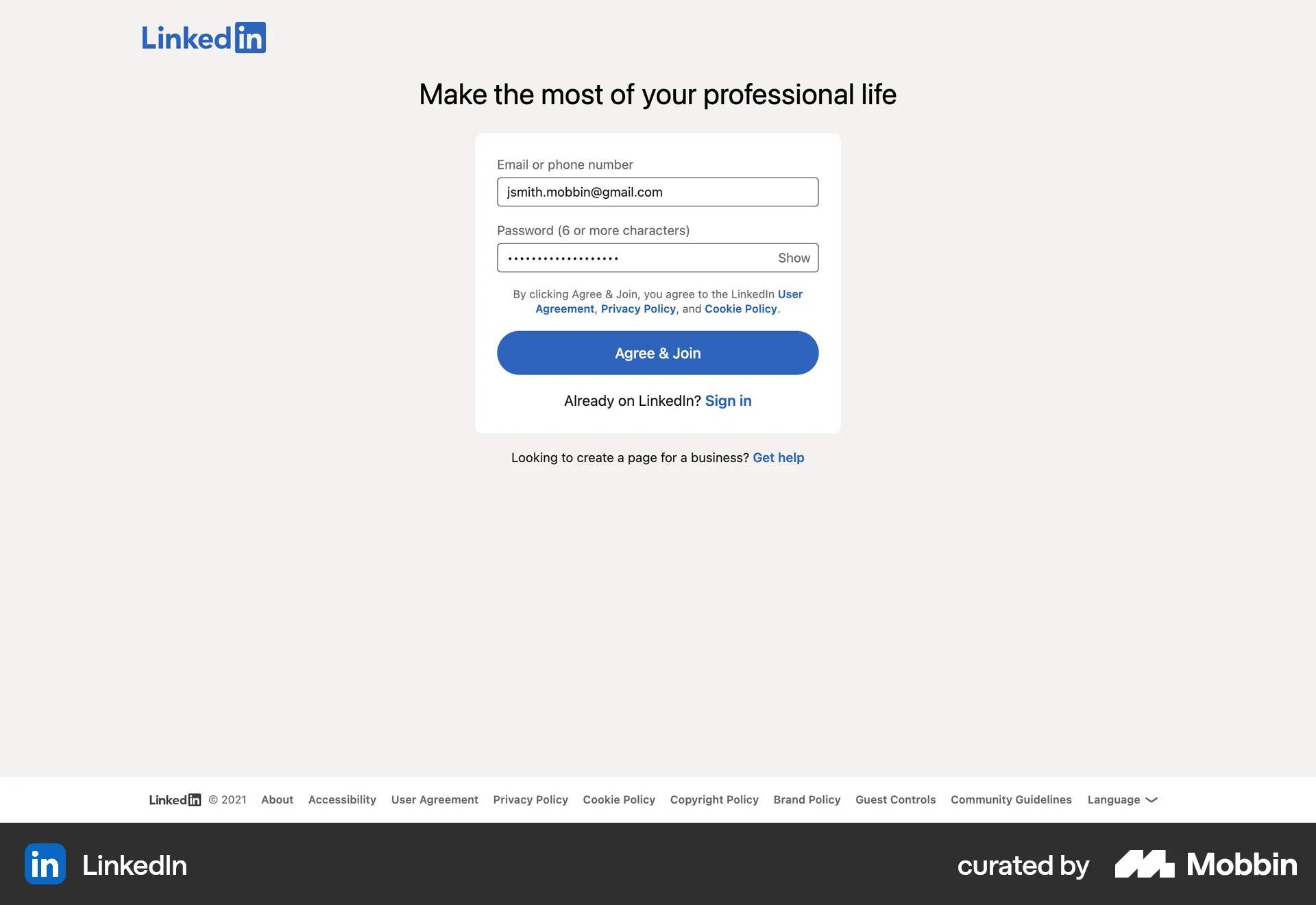 LinkedIn Web Jobs & Recruitment App screen