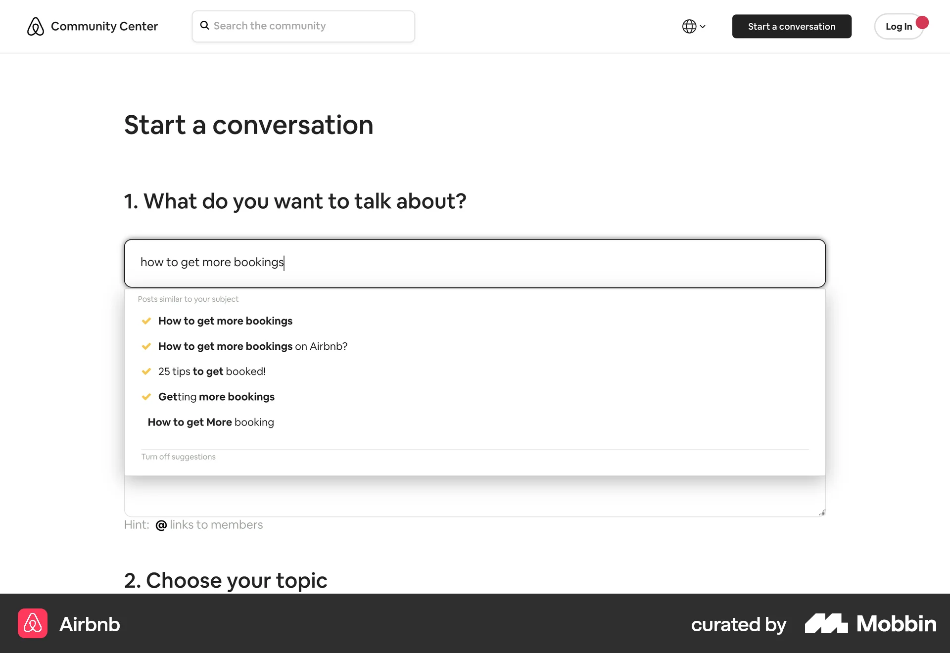 Airbnb Web screen containing Combobox UI element