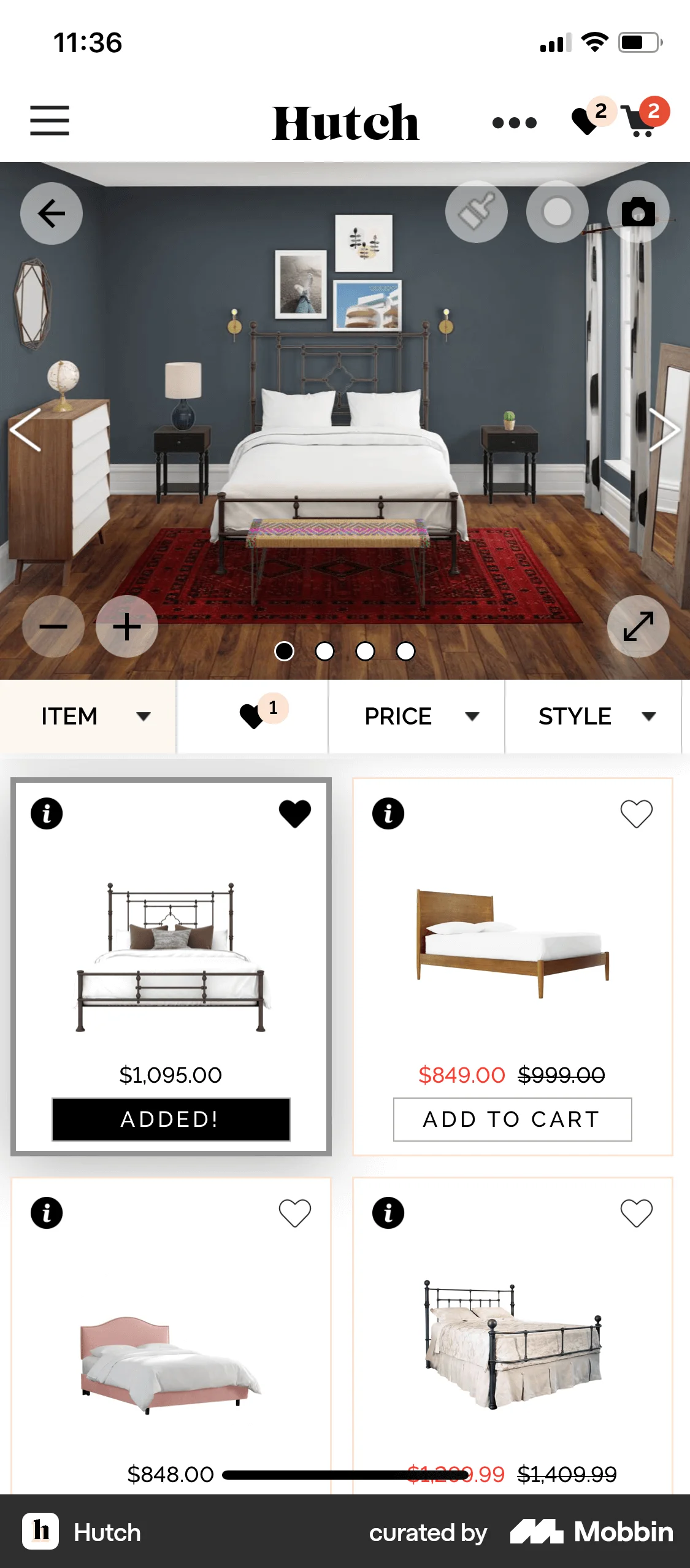 Hutch iOS screen containing Photo UI element