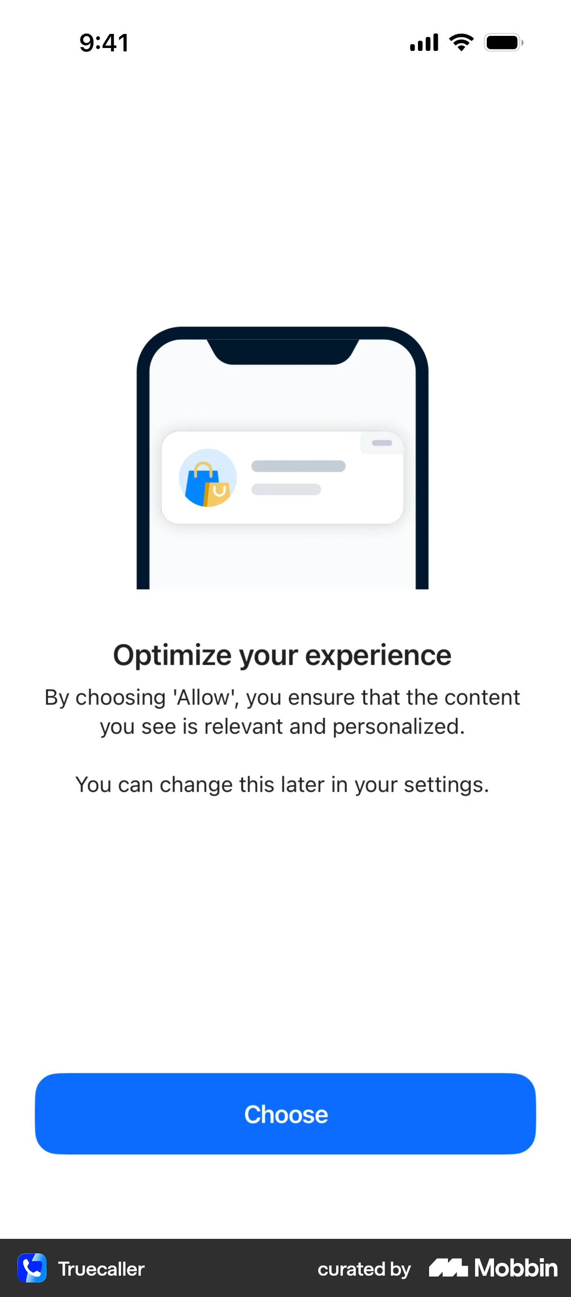Truecaller Onboarding screen