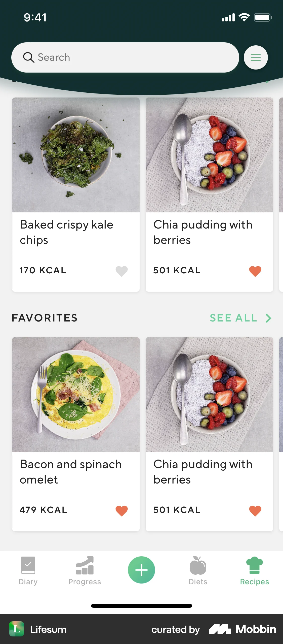 Lifesum iOS Like & Upvote screen