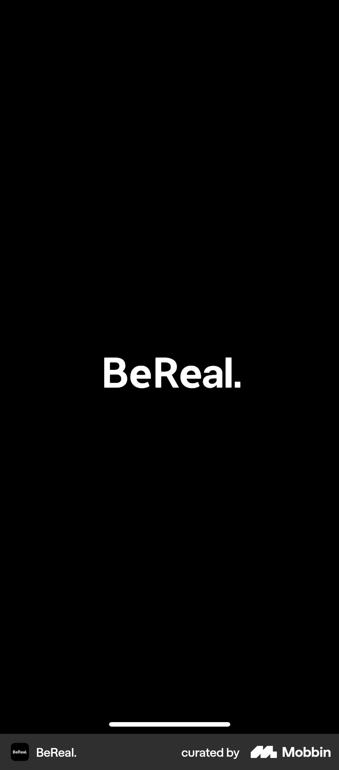 BeReal. iOS Splash Screen screen