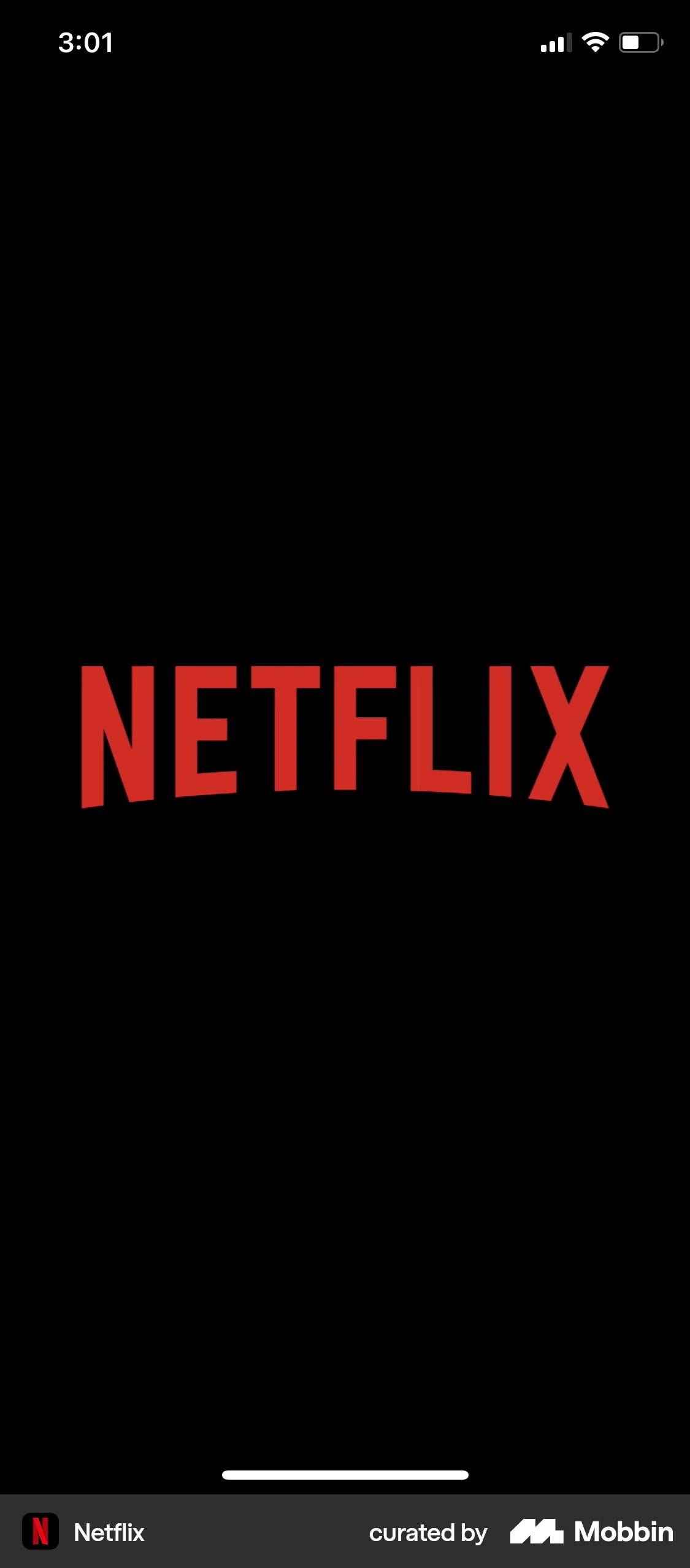 Netflix iOS Splash Screen screen
