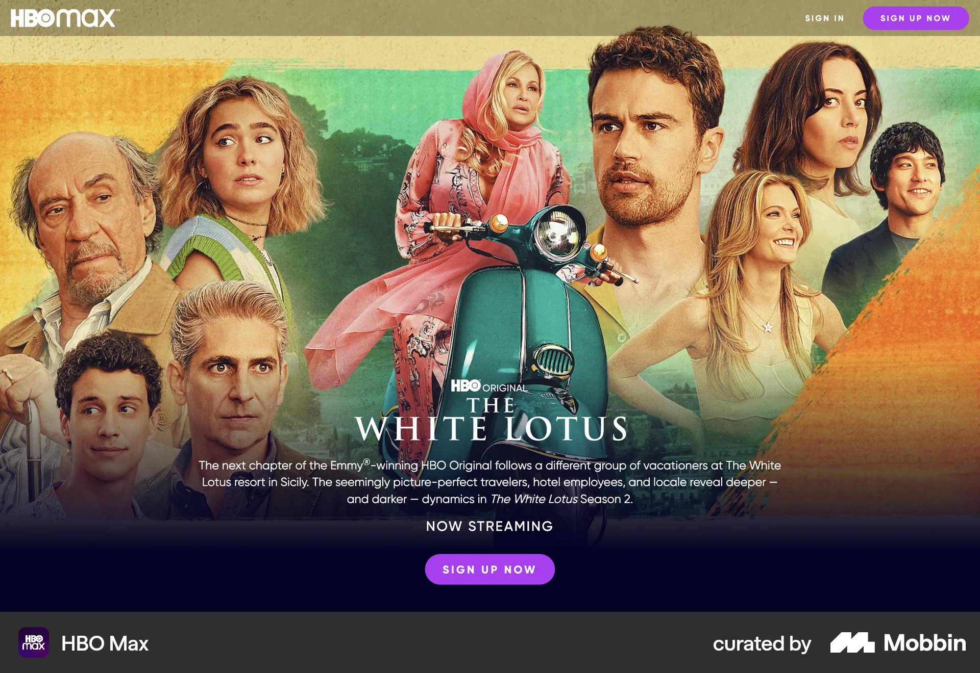 HBO Max Web TV Show & Movie Detail screen